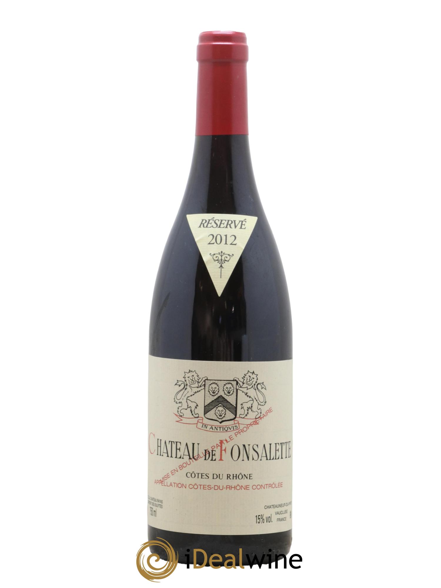 Côtes-du-Rhône Château de Fonsalette Emmanuel Reynaud 2012 - Lot de 1 bouteille - 0