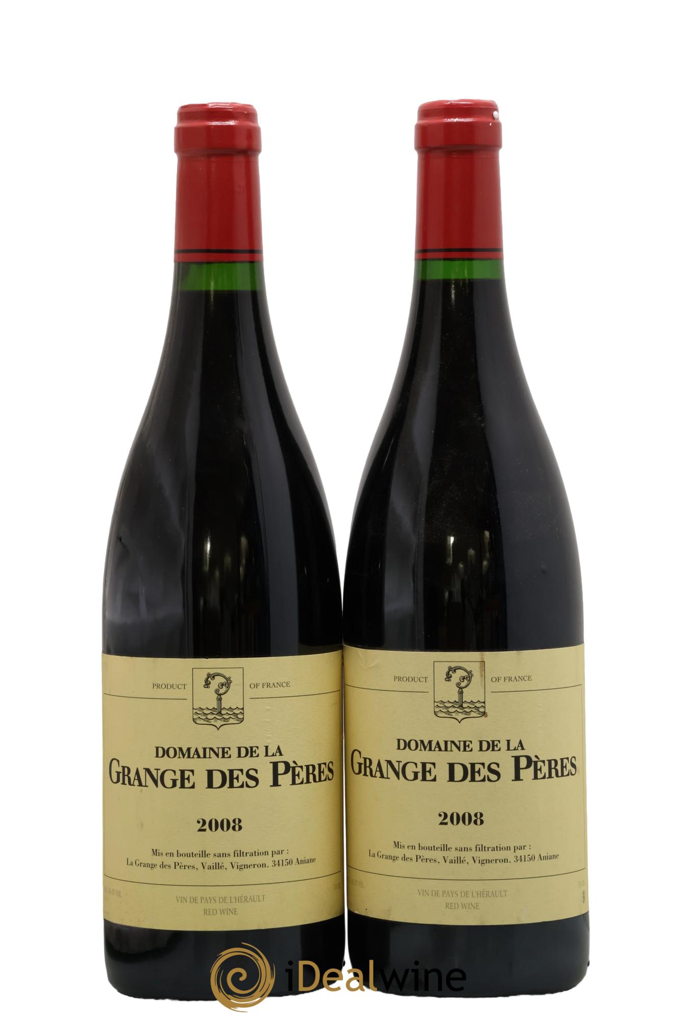 Pays d'Hérault Grange des Pères Laurent Vaillé 2008 - Lot de 2 bouteilles - 0