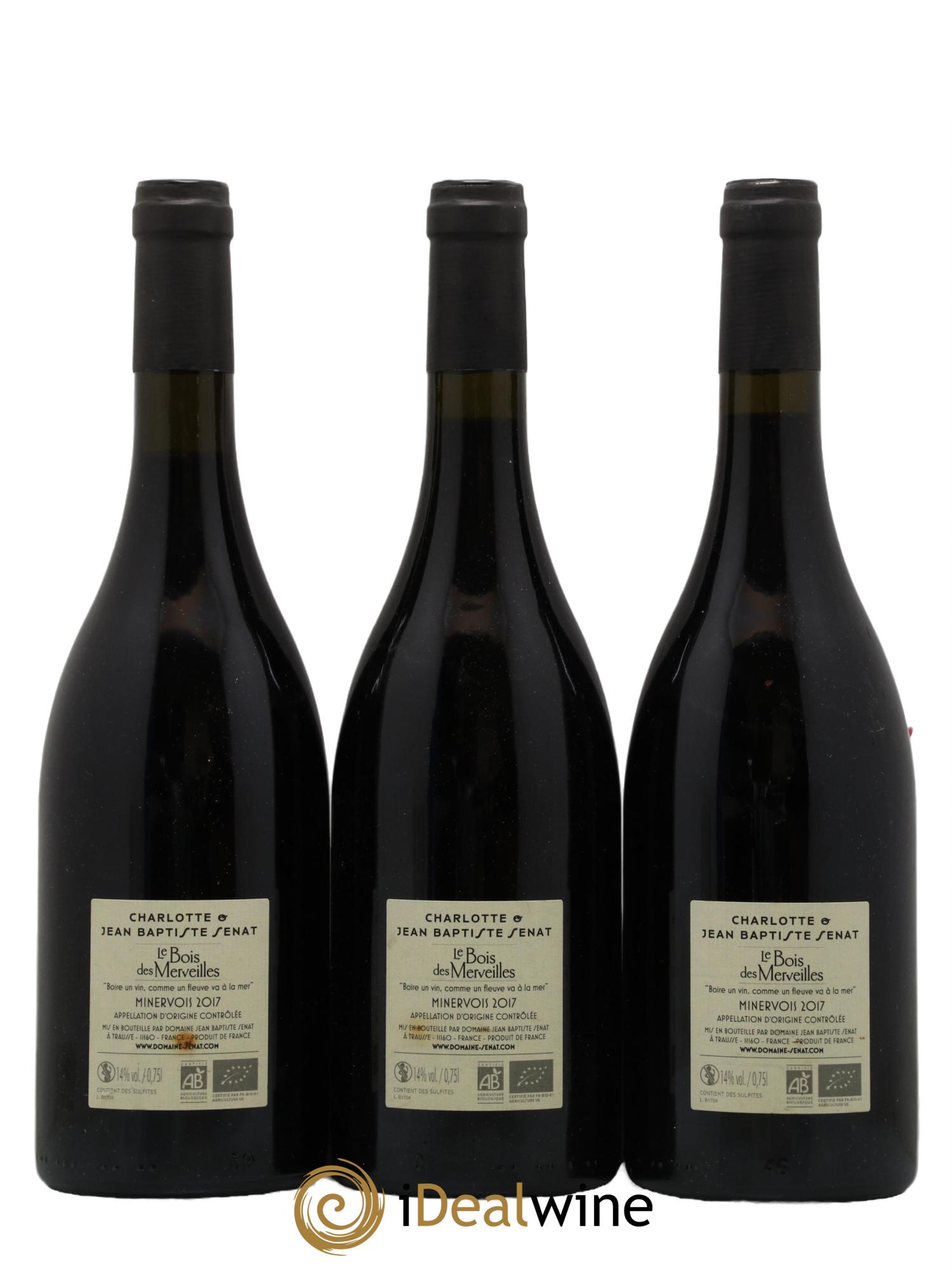 Minervois Le Bois des Merveilles Jean-Baptiste Sénat  2017 - Lot de 3 bouteilles - 1