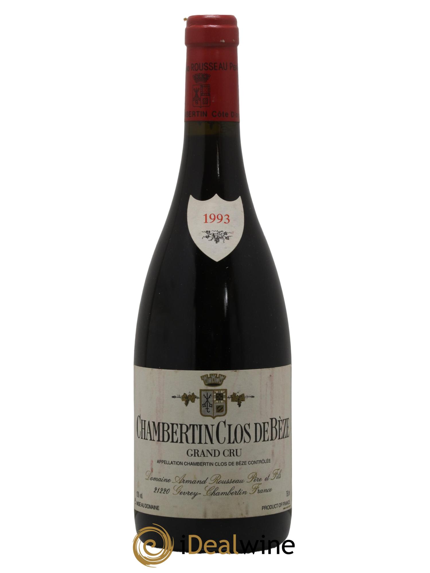 Chambertin Clos de Bèze Grand Cru Armand Rousseau (Domaine) 1993 - Lot de 1 bouteille - 0