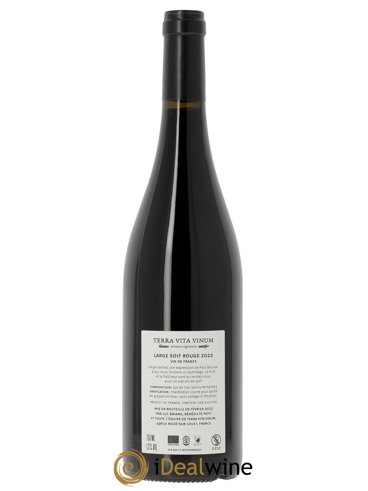 Vin de France Large Soif Terra Vita Vinum  2022 - Lot de 1 bouteille - 1