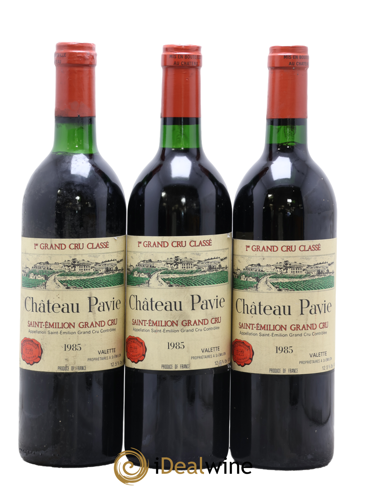 Château Pavie Macquin 1er Grand Cru Classé B 1985 - Lot de 3 bouteilles - 0