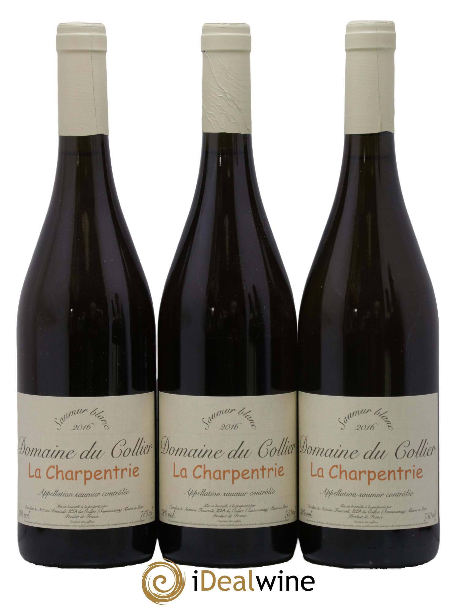 Saumur La Charpentrie Domaine du Collier 2016 - Lot de 3 bouteilles - 0