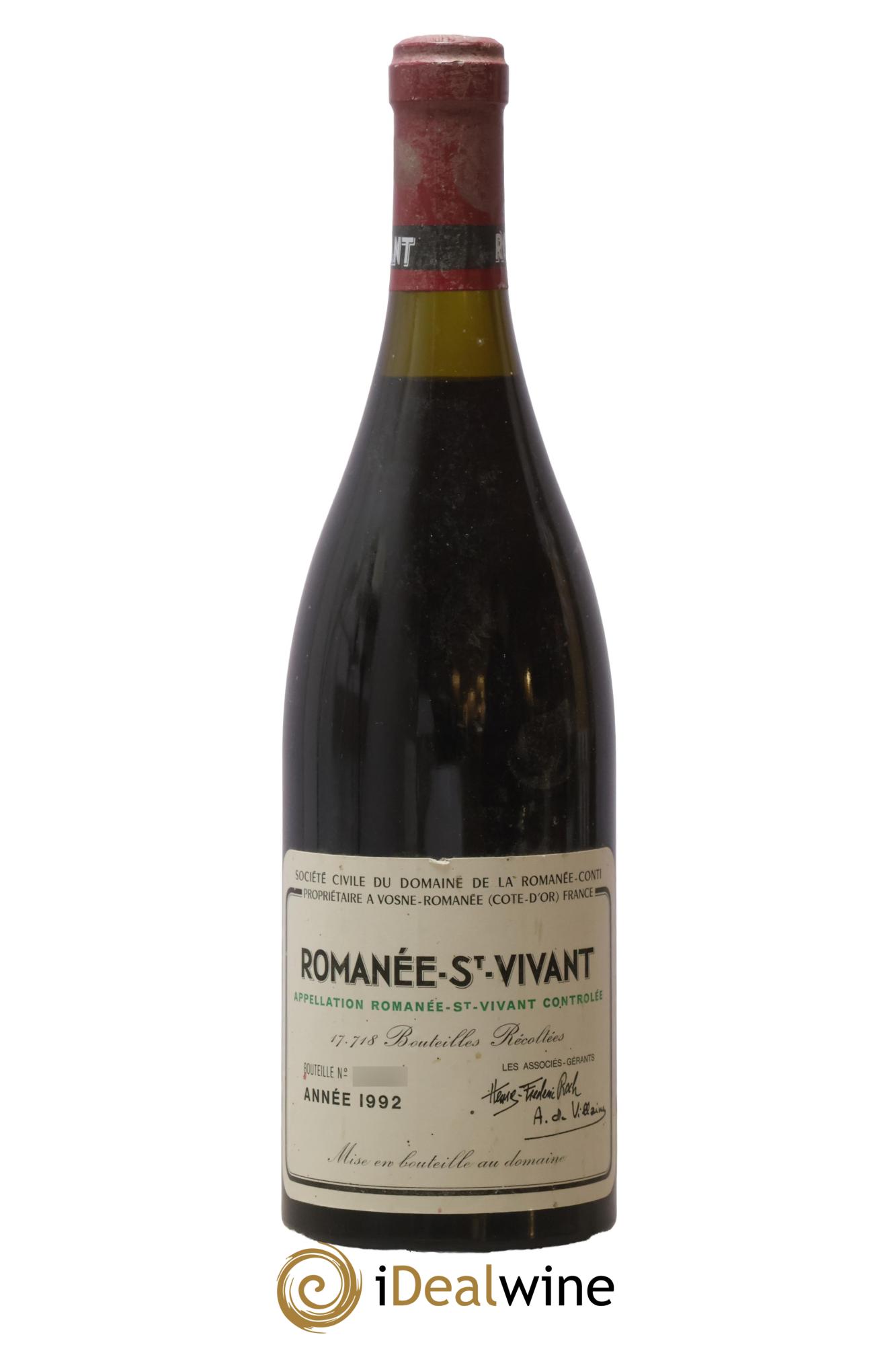 Romanée-Saint-Vivant Grand Cru Domaine de la Romanée-Conti 1992 - Lot de 1 bouteille - 0