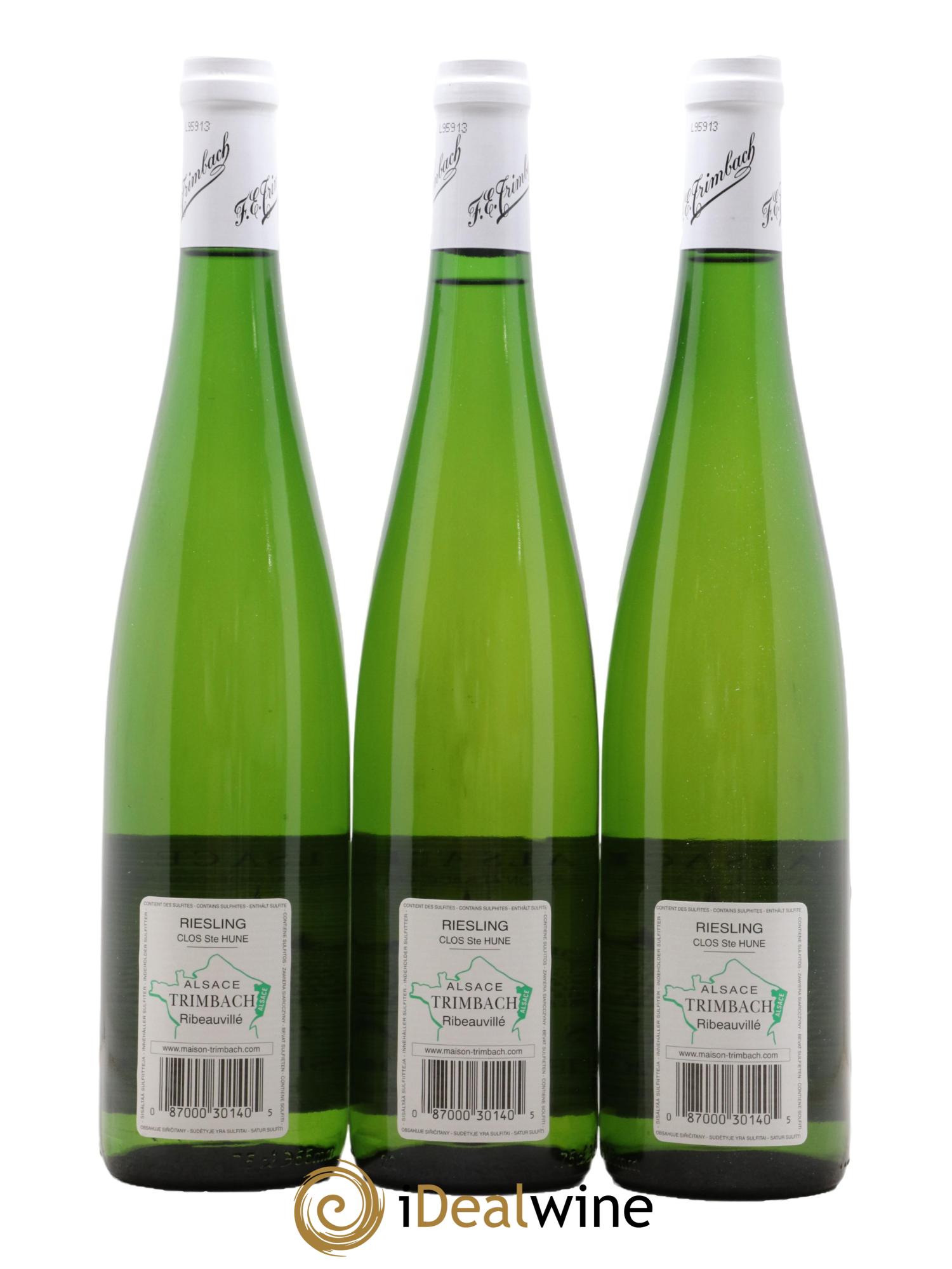 Alsace Riesling Clos Sainte-Hune Trimbach (Domaine) 2009 - Lot de 3 bouteilles - 1