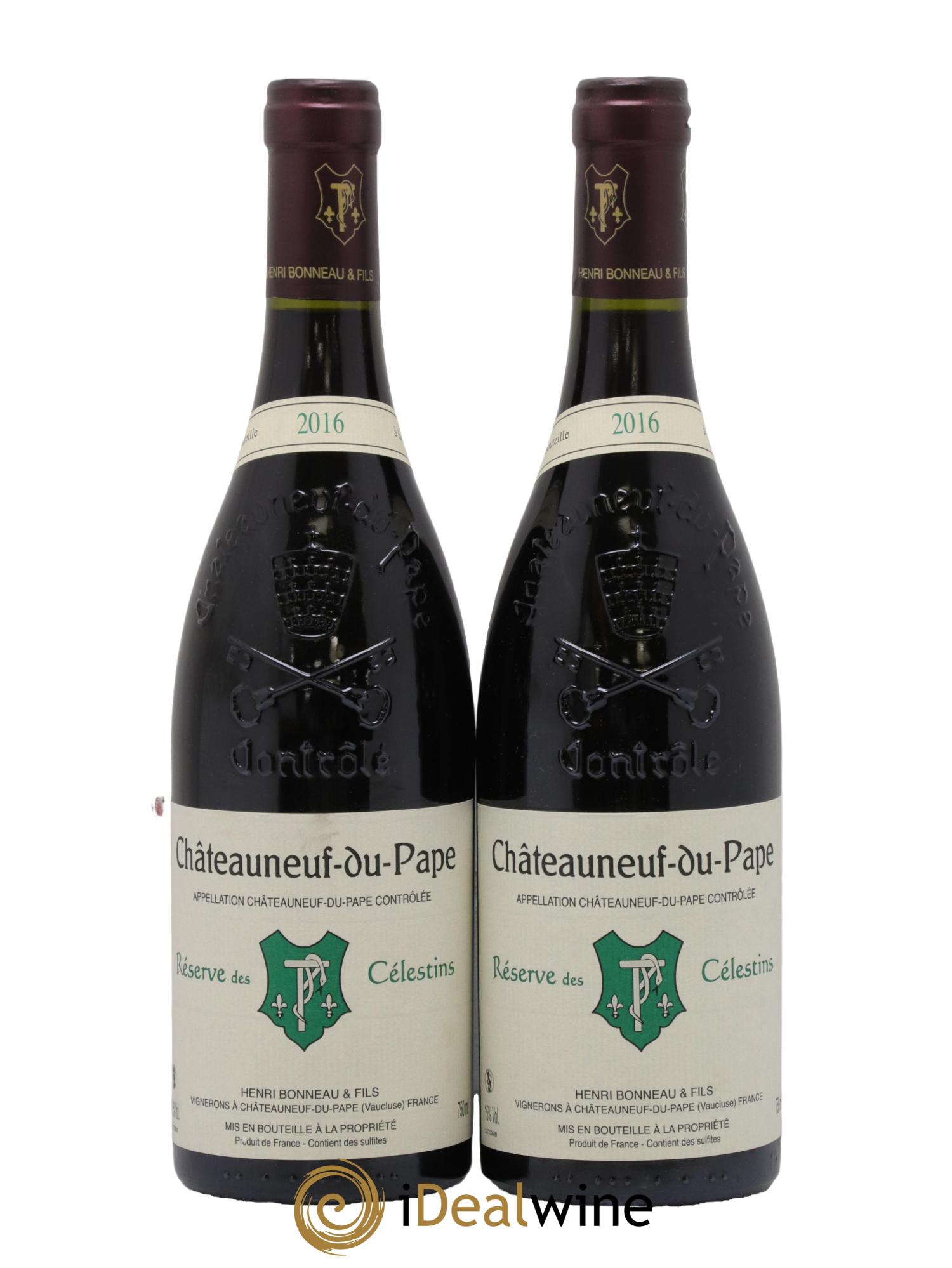 Châteauneuf-du-Pape Réserve des Célestins Henri Bonneau & Fils Réserve Des Celestins Henri Bonneau 2016 - Lot of 2 bottles - 0