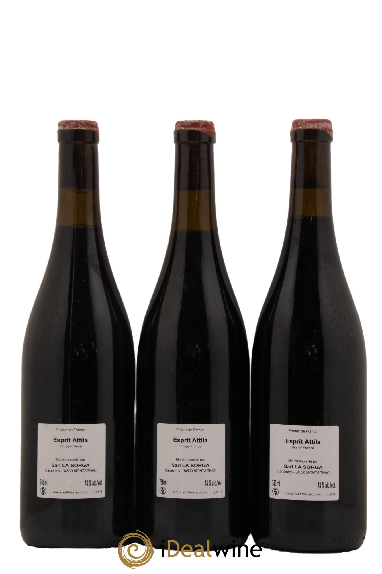Vin de France Esprit Attila La Sorga Anthony Tortul 2018 - Lot de 3 bouteilles - 1