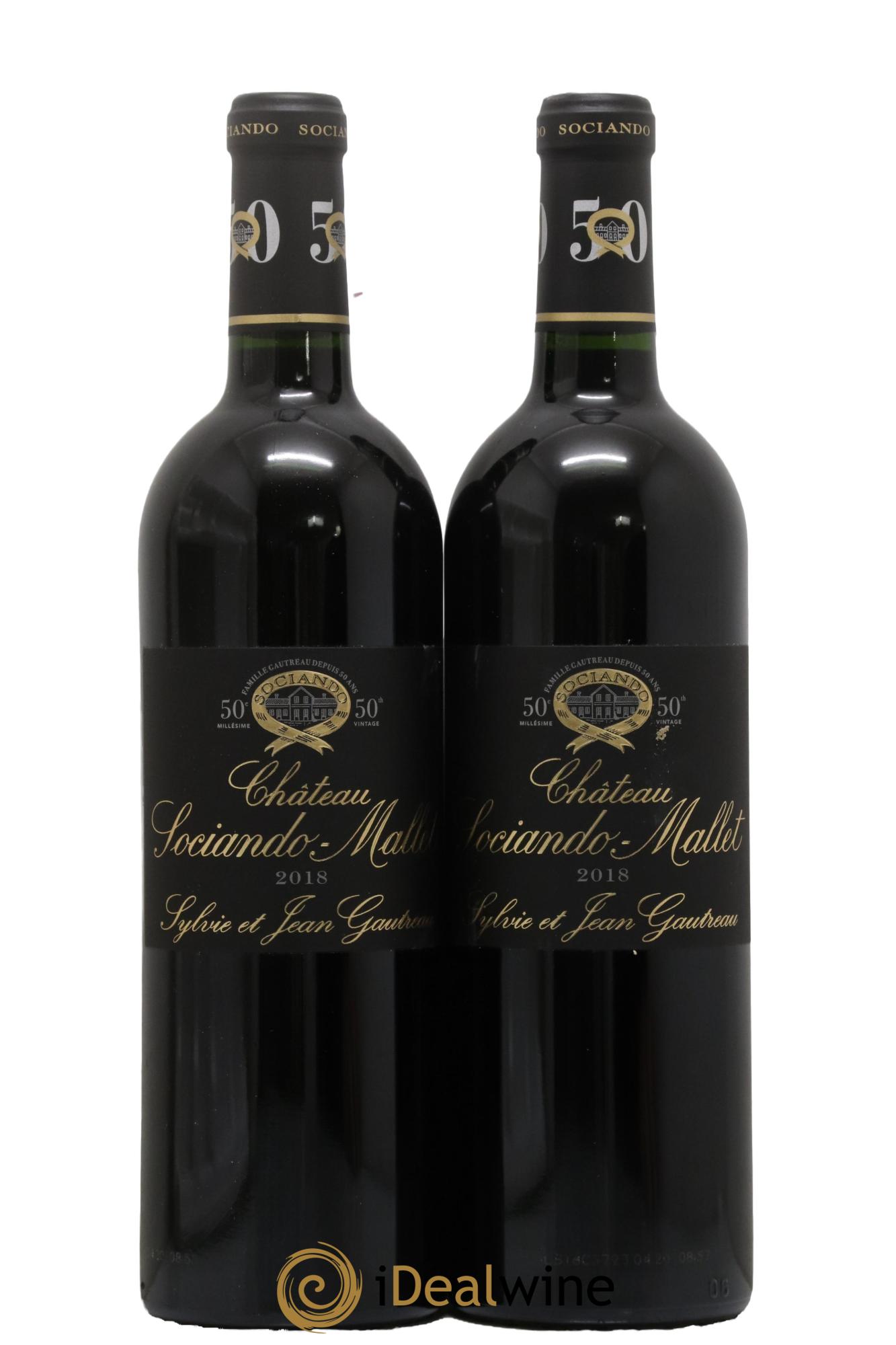 Château Sociando Mallet 2018 - Lot of 2 bottles - 0