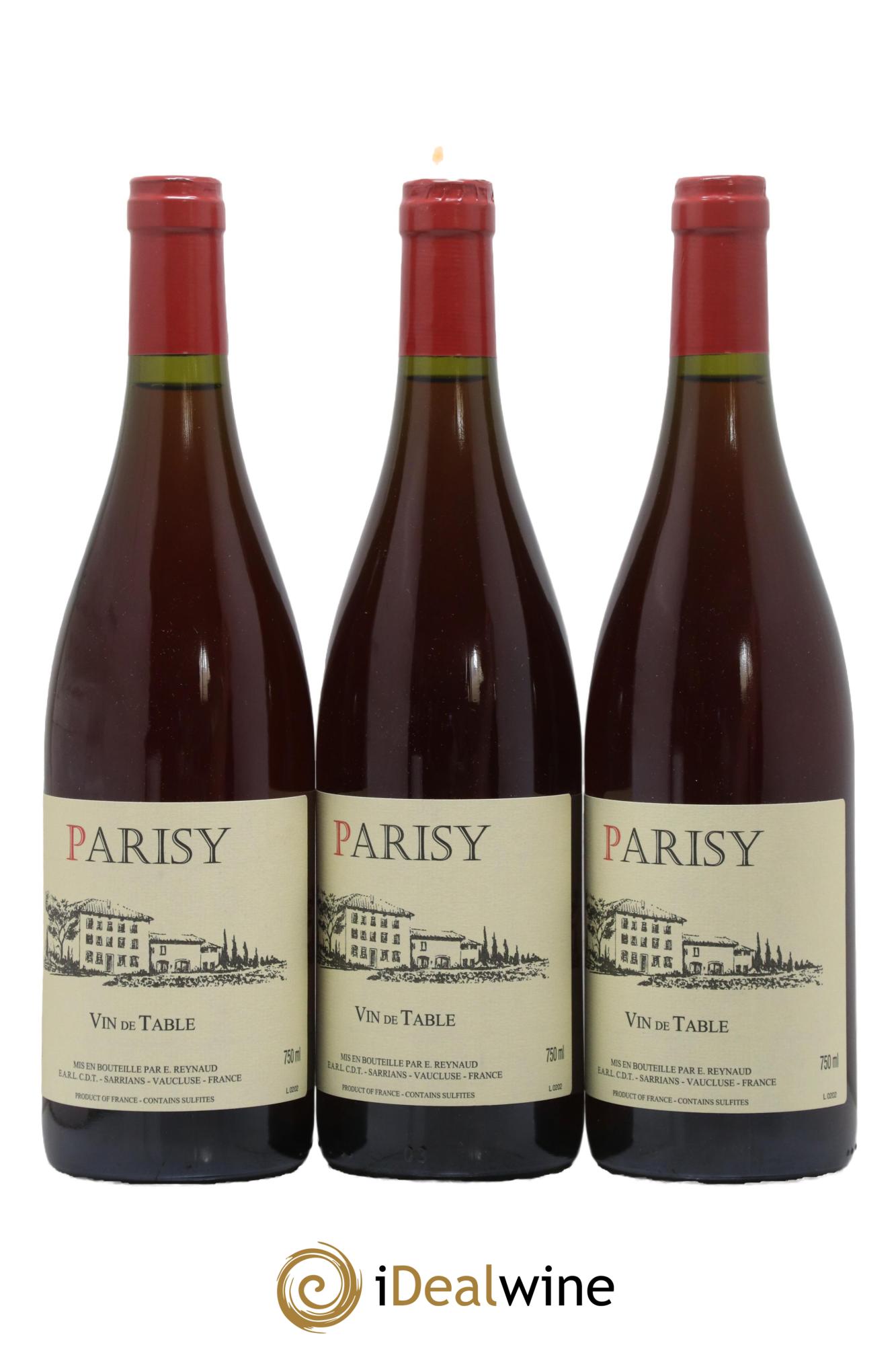 Vin de Table Parisy Emmanuel Reynaud 2020 - Lot de 3 bouteilles - 1