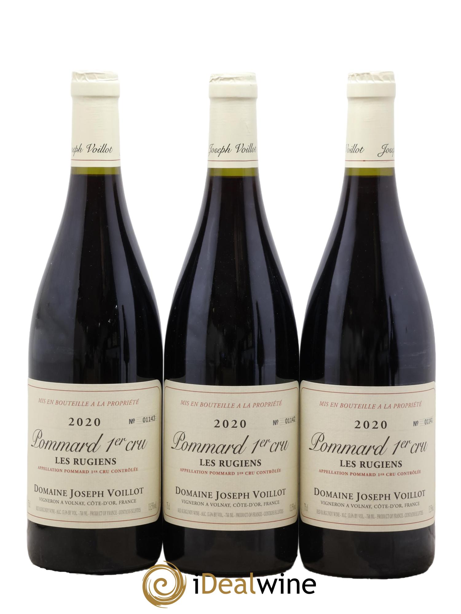 Pommard 1er Cru Les Rugiens Joseph Voillot (Domaine) 2020 - Lotto di 3 bottiglie - 0