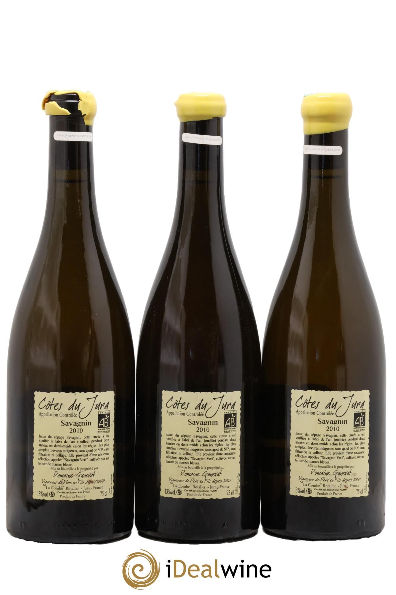 Côtes du Jura Les Chalasses Marnes Bleues Jean-François Ganevat (Domaine) 2010 - Lot de 3 bouteilles - 1