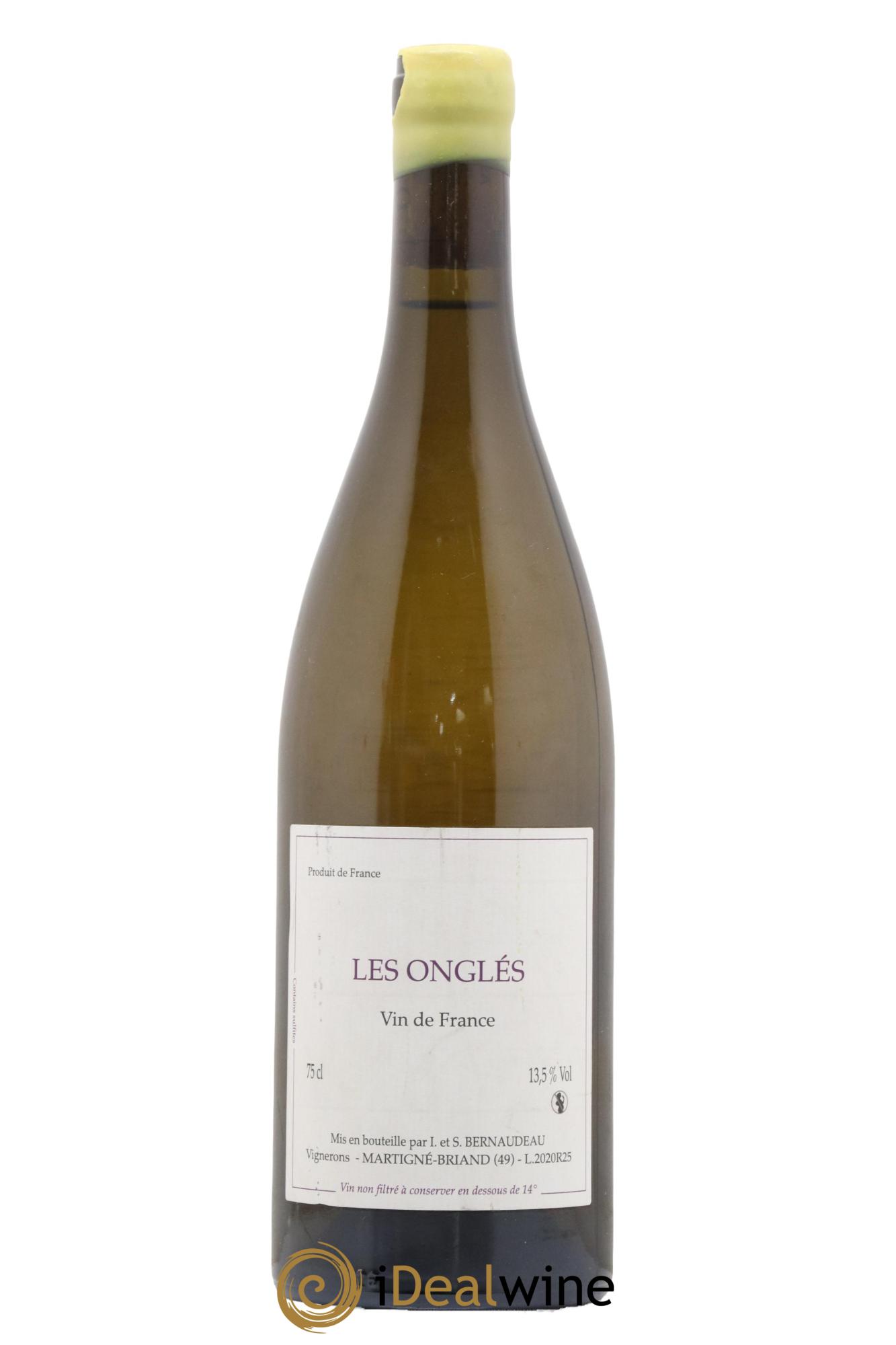 Vin de France Les Onglés Stéphane Bernaudeau 2020 - Lot de 1 bouteille - 0