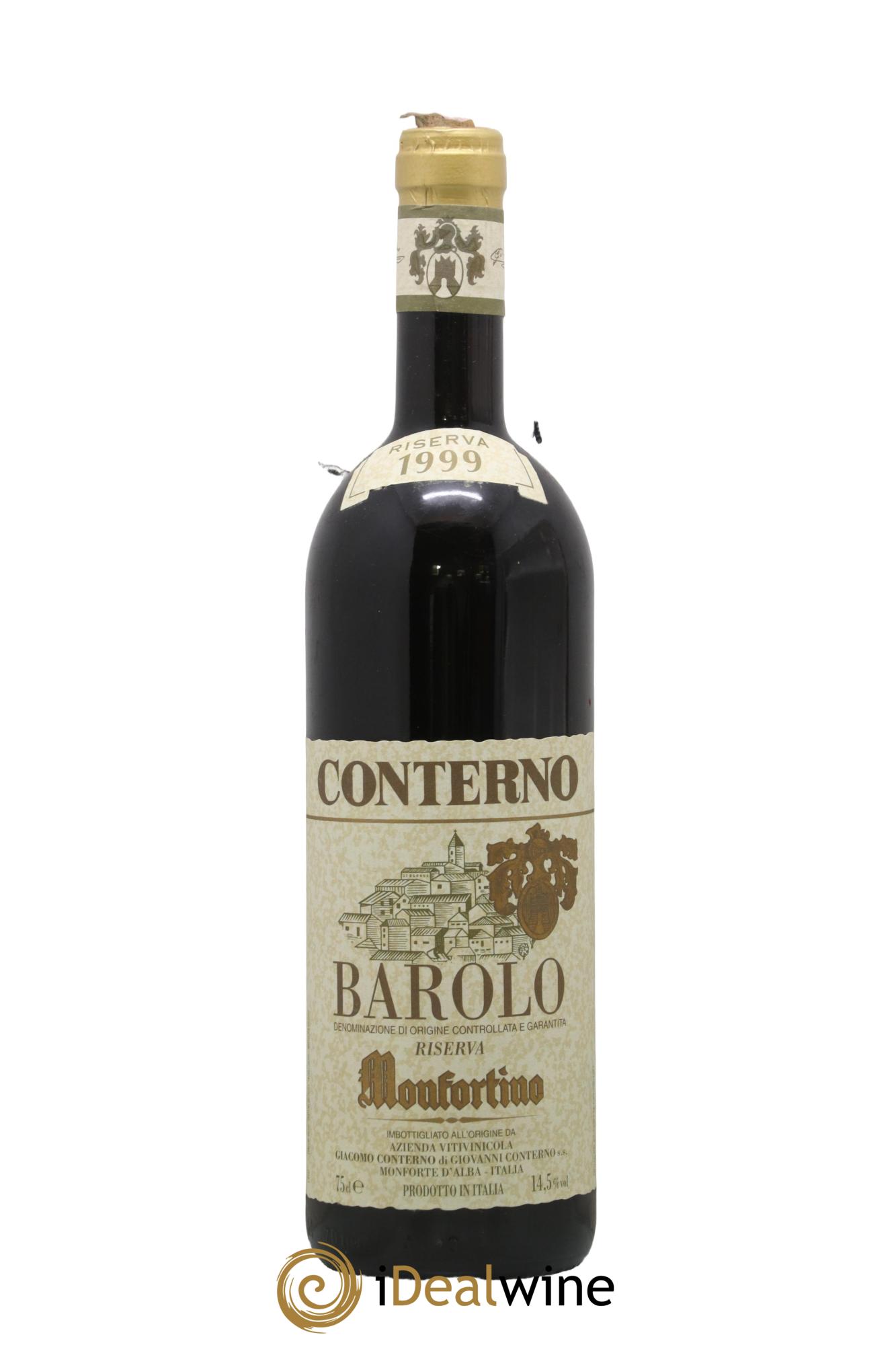 Barolo DOCG Riserva Monfortino Giacomo Conterno 1999 - Lot de 1 bouteille - 0