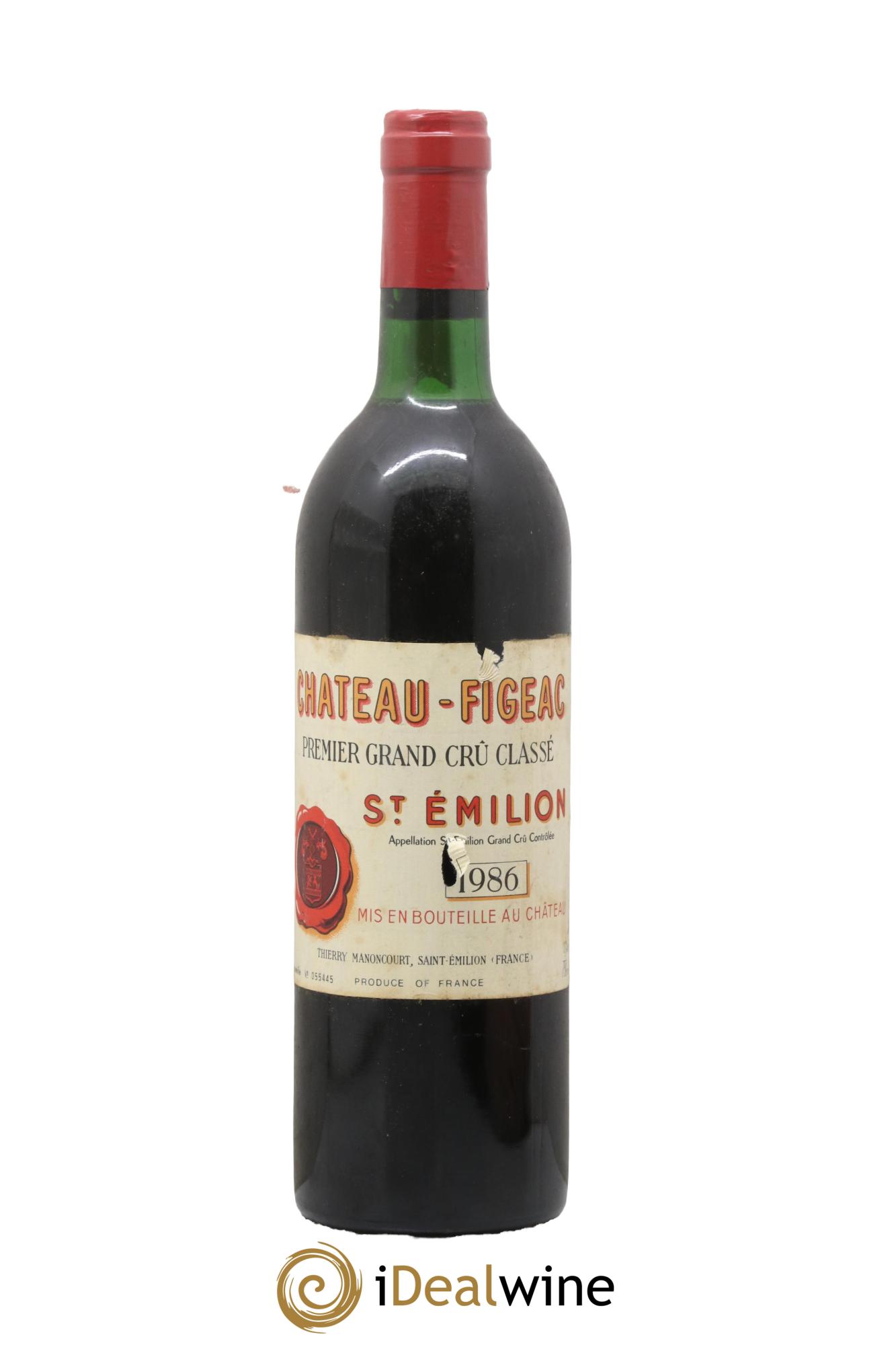 Château Figeac 1er Grand Cru Classé A 1986 - Lot de 1 bouteille - 0