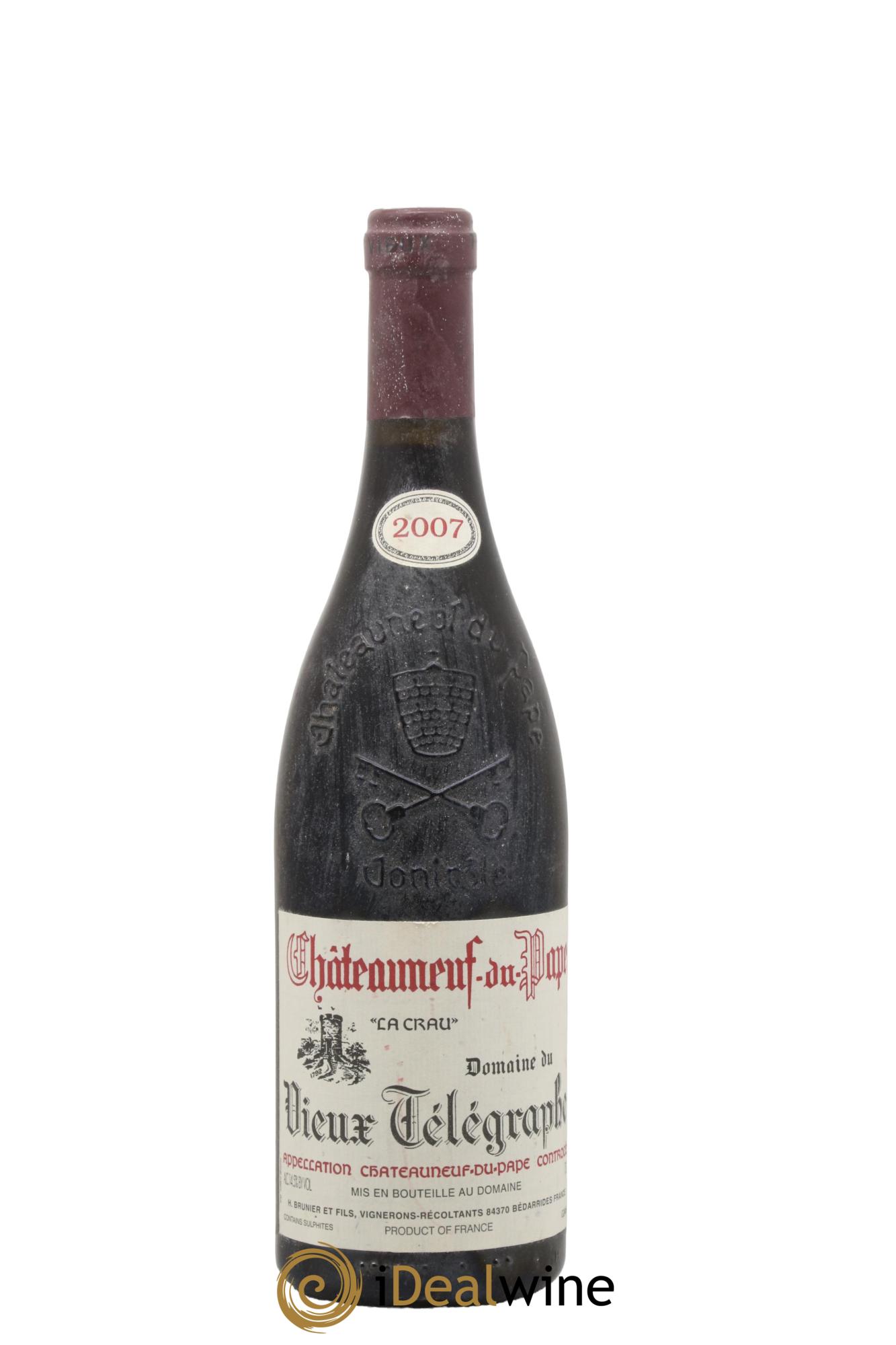 Châteauneuf-du-Pape Vieux Télégraphe (Domaine du) Vignobles Brunier 2007 - Lotto di 1 bottiglia - 0