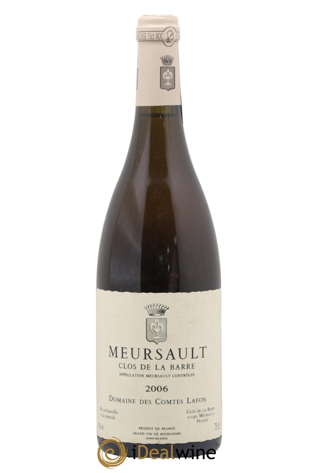 Meursault Clos de la Barre Comtes Lafon (Domaine des) 2006 - Posten von 1 Flasche - 0