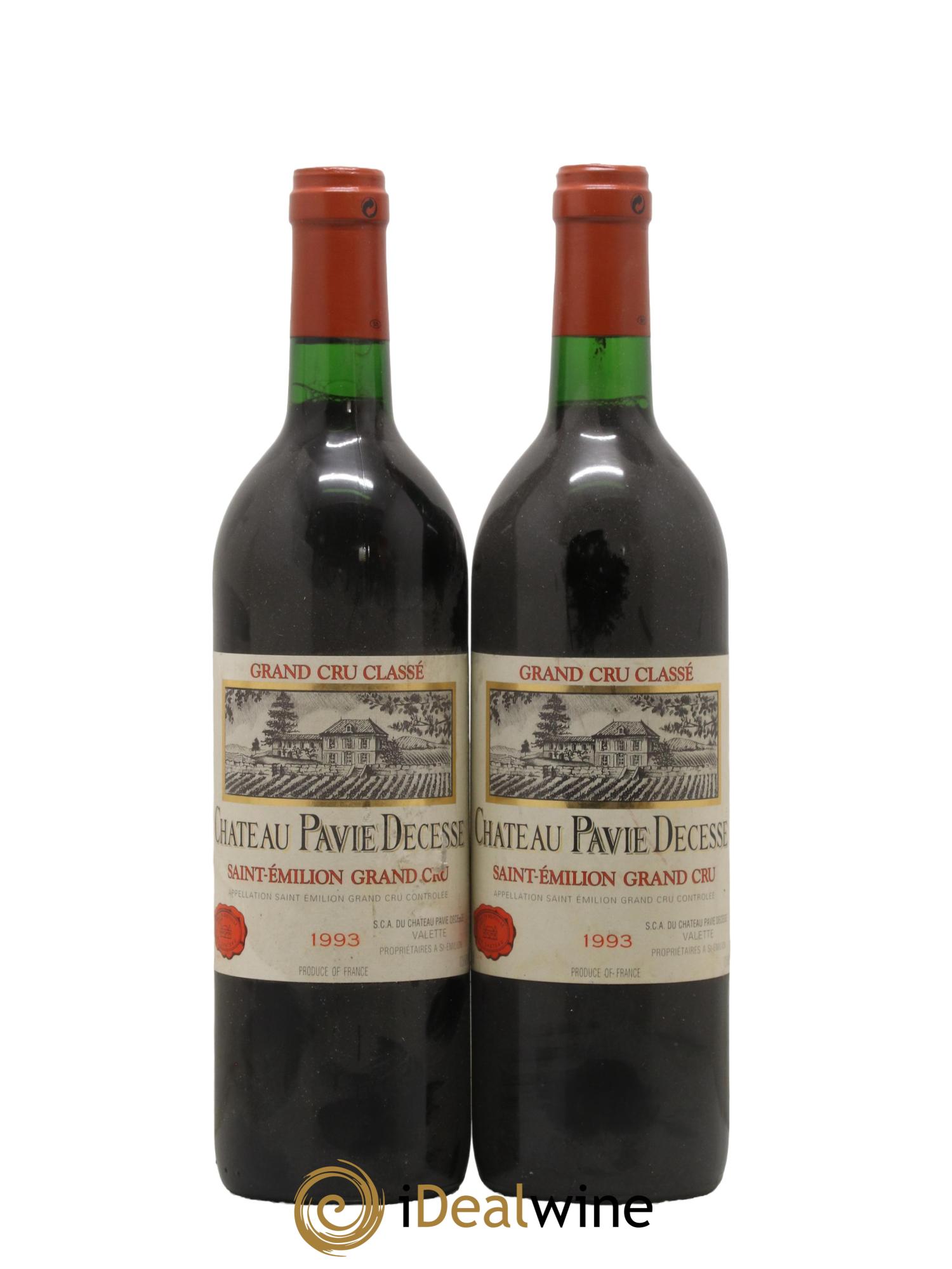 Château Pavie Decesse Grand Cru Classé 1993 - Lot de 2 bouteilles - 0