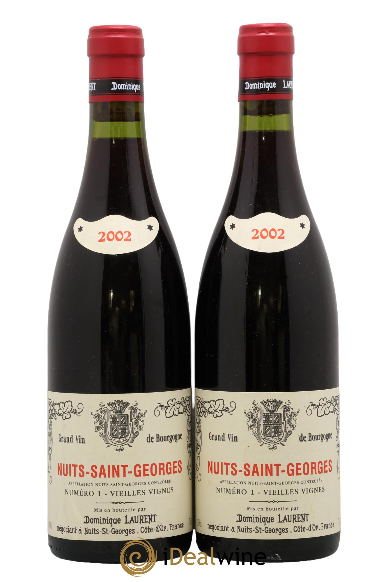 Nuits-Saint-Georges N°1 Vieilles Vignes Dominique Laurent 2002 - Lote de 2 botellas - 0