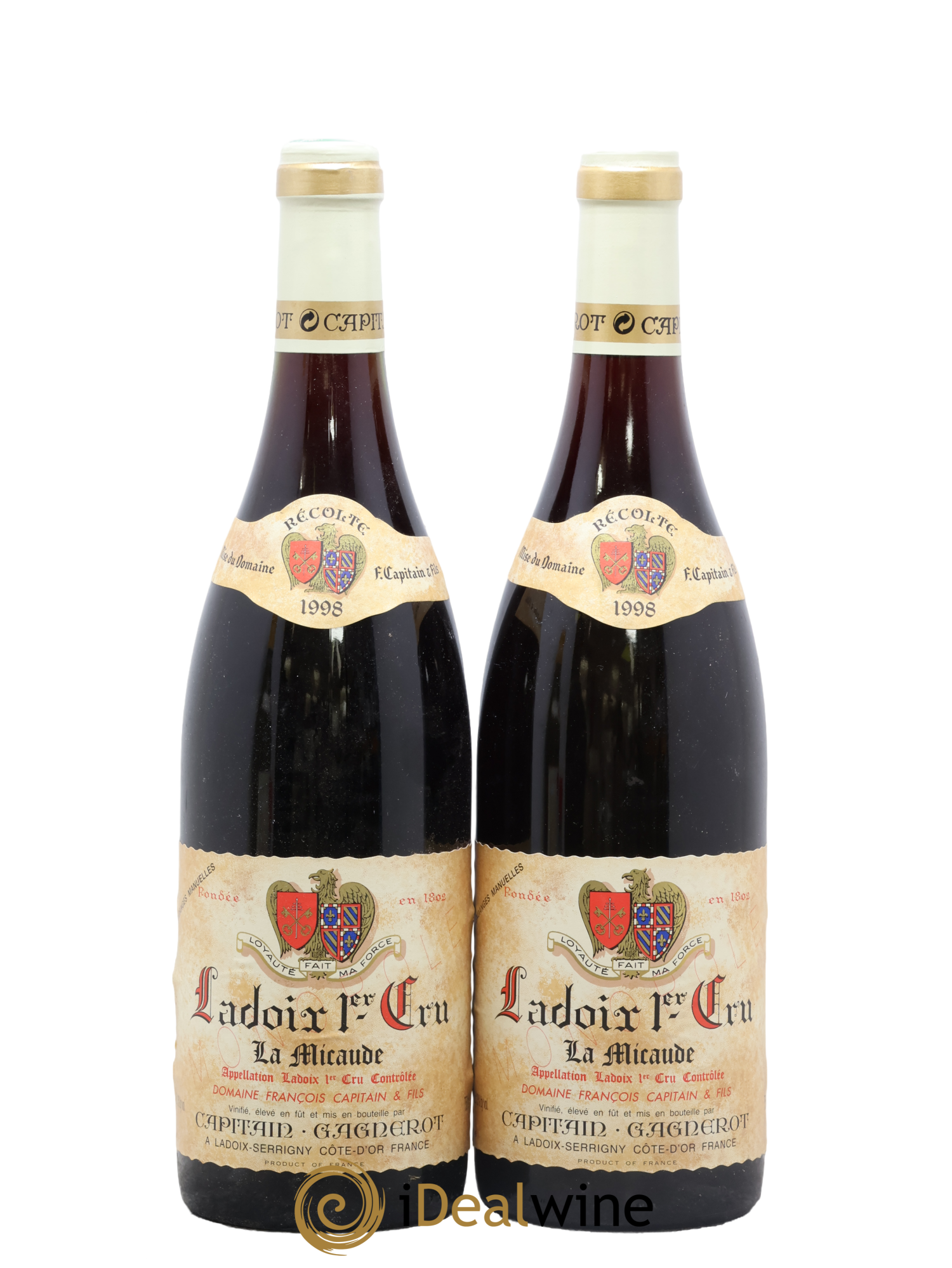 Ladoix 1er Cru La Miraude Capitain-Gagnerot 1998 - Posten von 2 Flaschen - 0