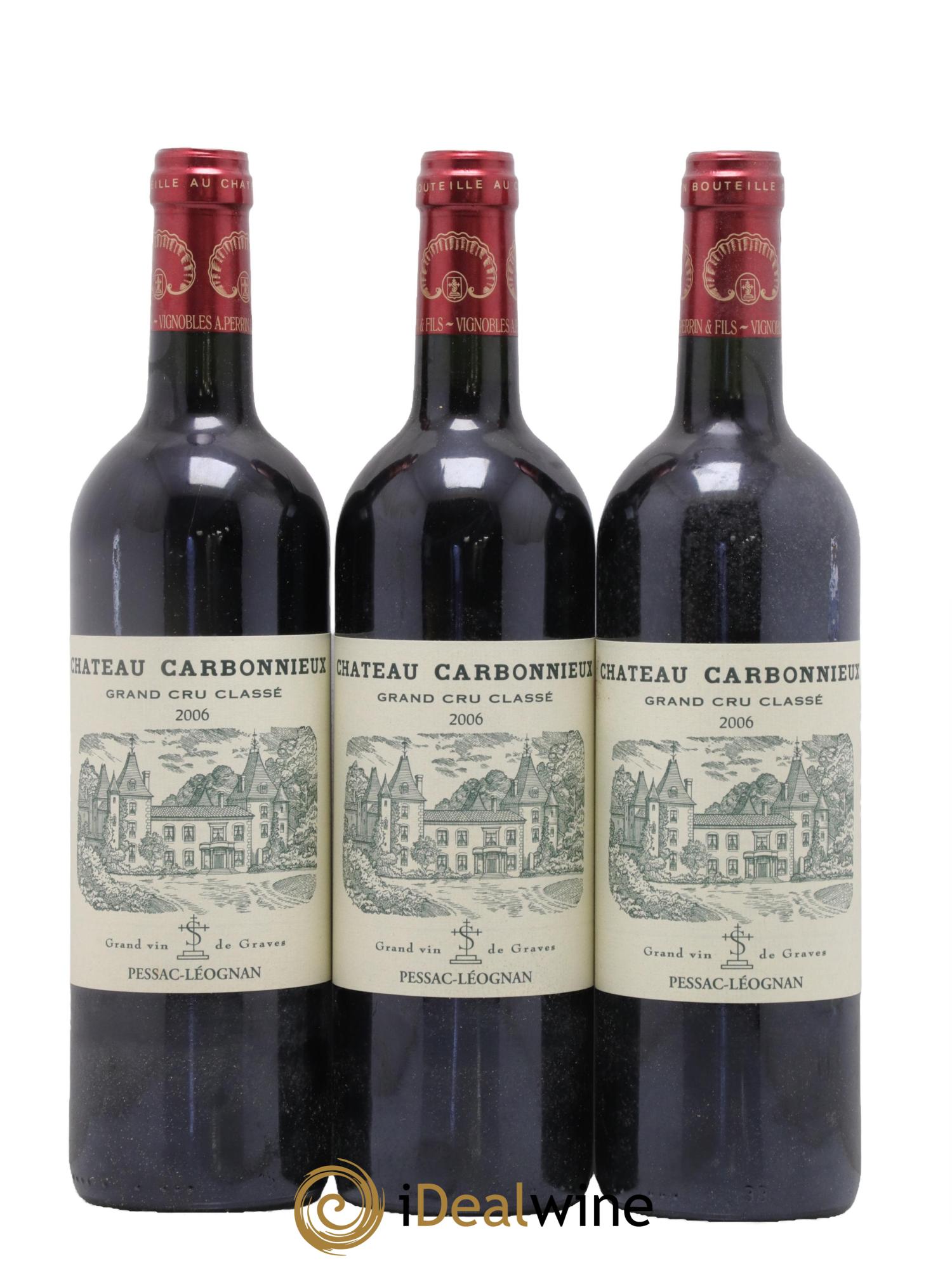 Château Carbonnieux Cru Classé de Graves 2006 - Lot de 3 bouteilles - 0