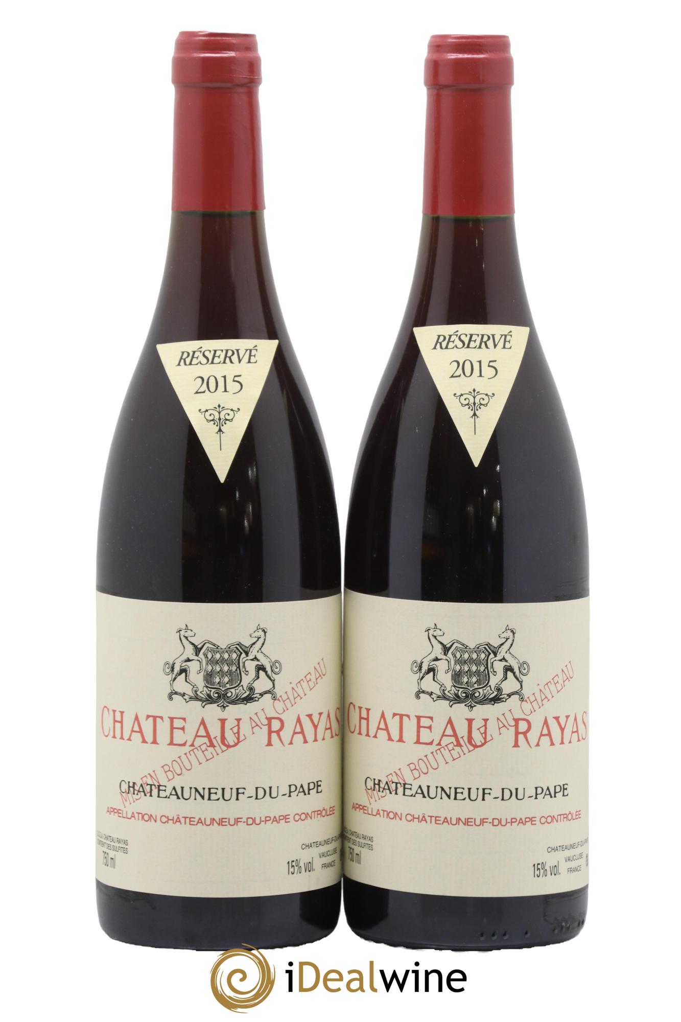 Châteauneuf-du-Pape Château Rayas Emmanuel Reynaud 2015 - Lot de 2 bouteilles - 0