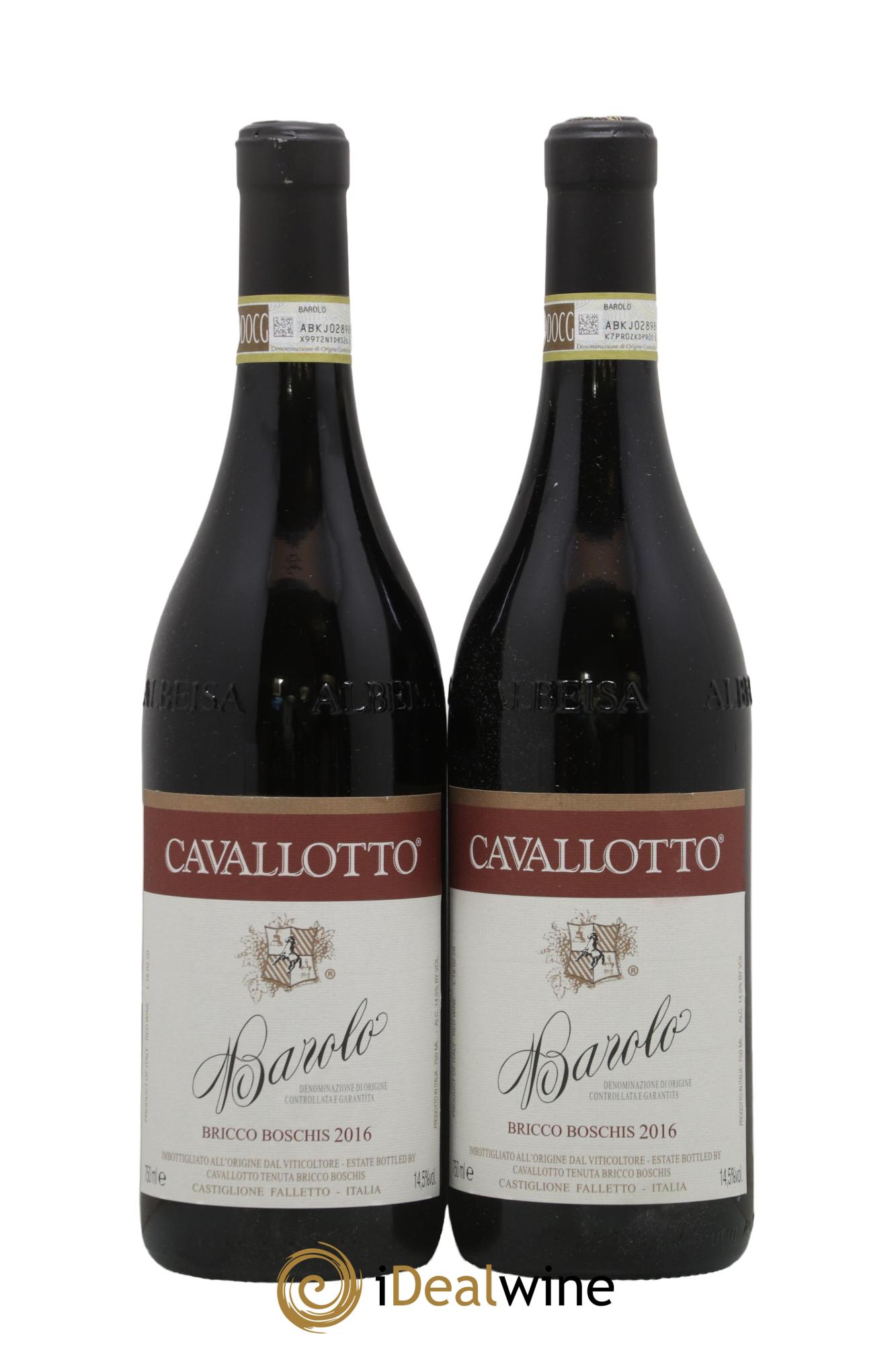 Barolo DOCG Bricco Boschis Cavallotto 2016 - Lot de 2 bouteilles - 0