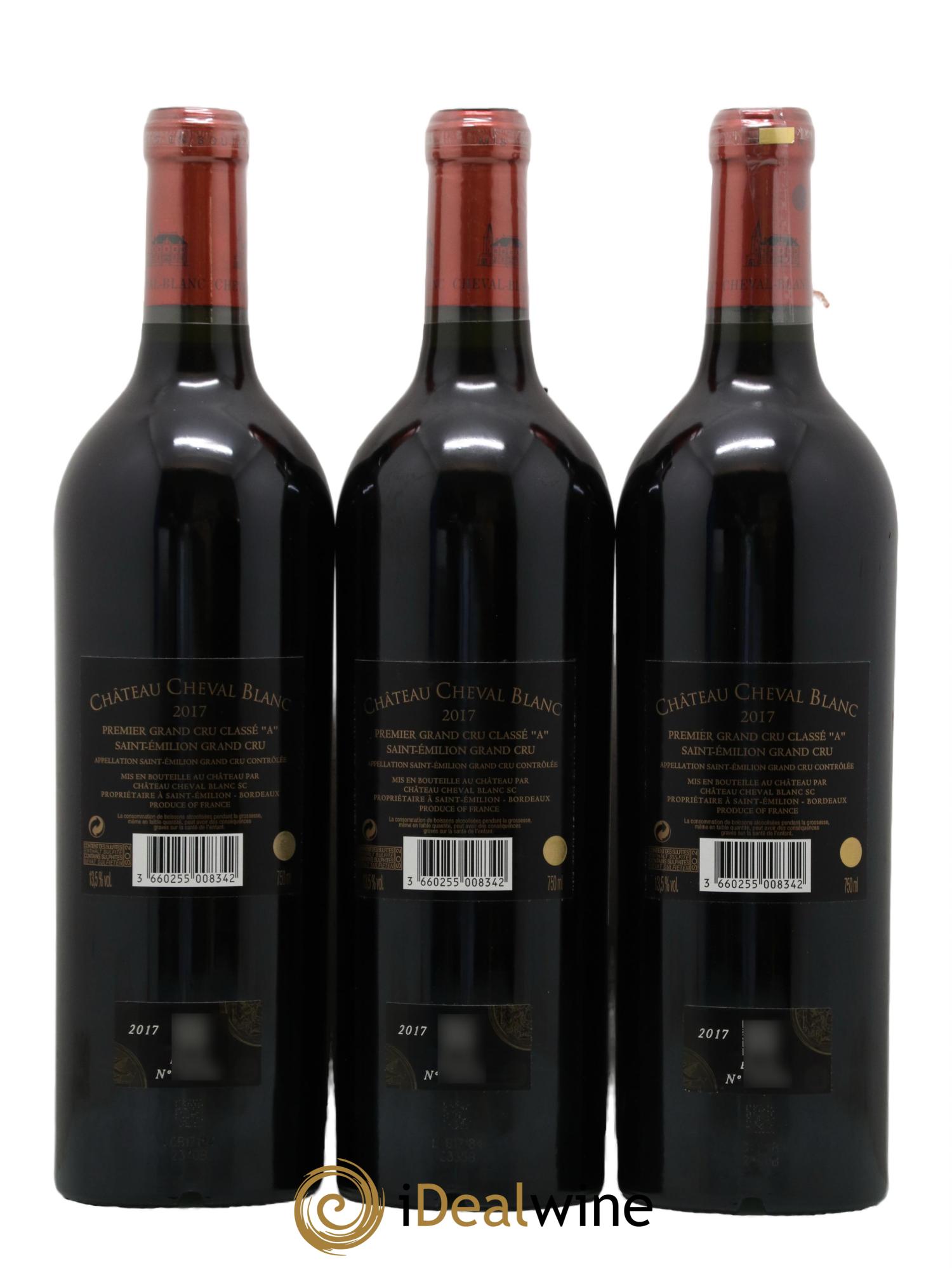 Château Cheval Blanc 1er Grand Cru Classé A 2017 - Lot de 3 bouteilles - 1