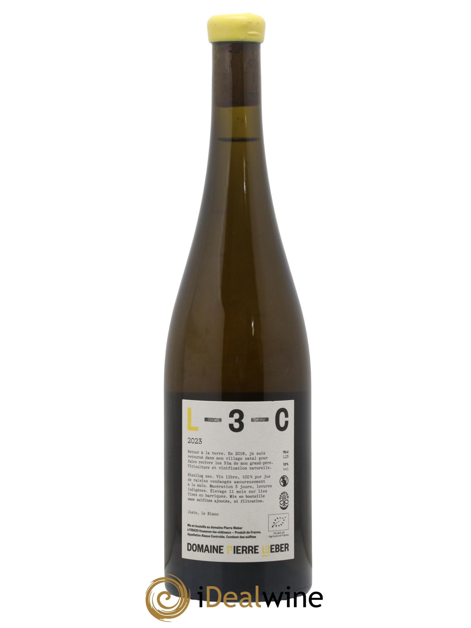 Alsace Riesling Le Blanc L3C Pierre Weber 2023 - Lot de 1 bouteille - 1