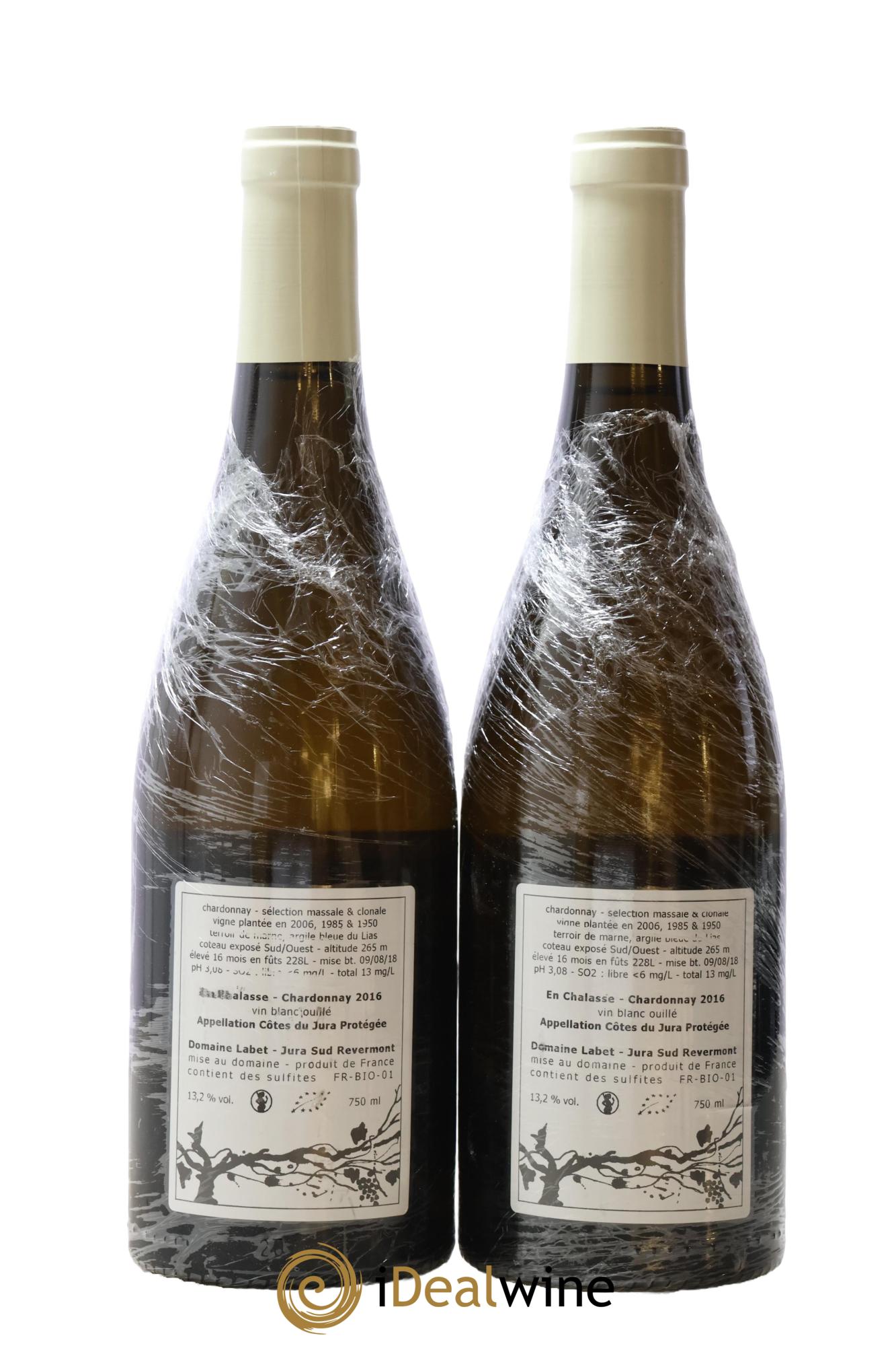 Côtes du Jura Chardonnay En Chalasse Romain - Julien  - Charline Labet 2016 - Lot de 2 bouteilles - 1