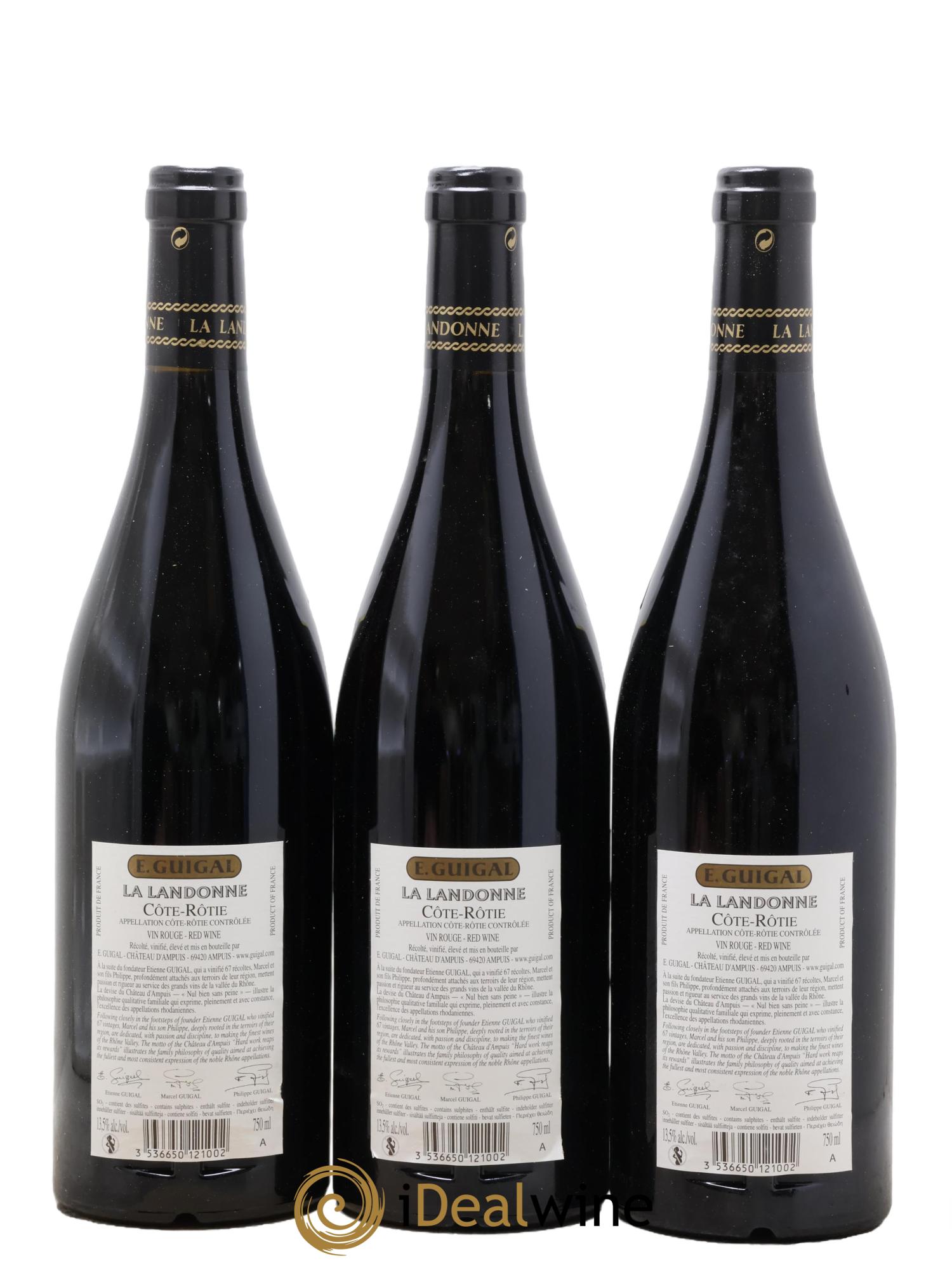 Côte-Rôtie La Landonne Guigal 2013 - Lotto di 3 bottiglie - 1
