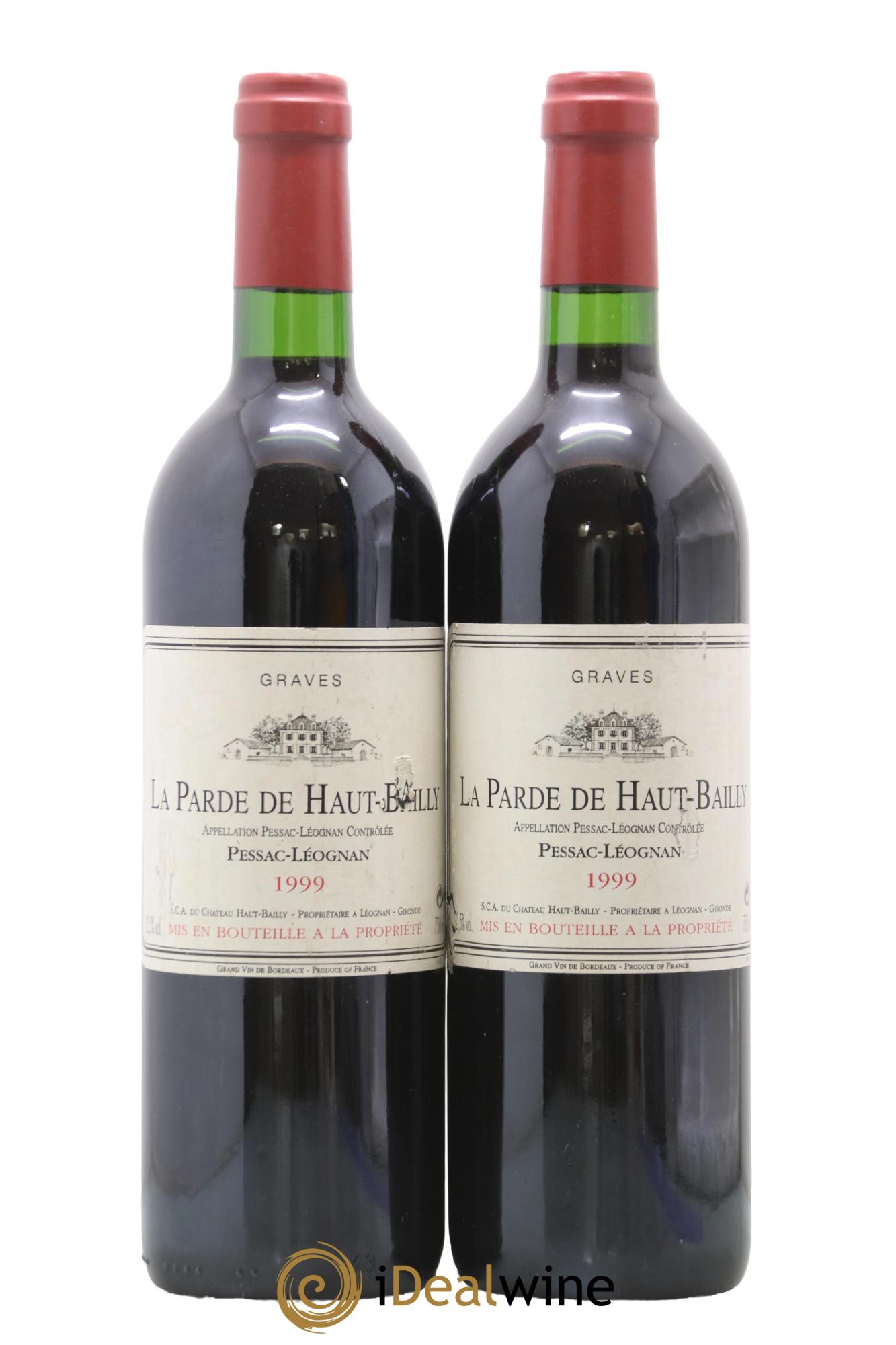 Haut Bailly II (Anciennement La Parde de Haut-Bailly) Second Vin 1999 - Lot de 2 bouteilles - 0