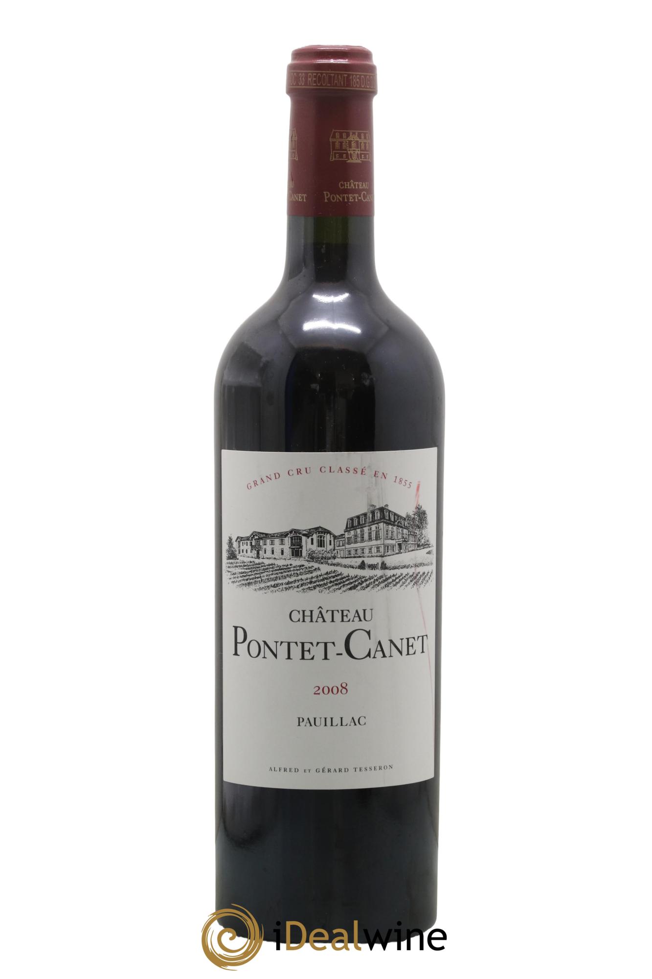 Château Pontet Canet 5ème Grand Cru Classé 2008 - Lot de 1 bouteille - 0
