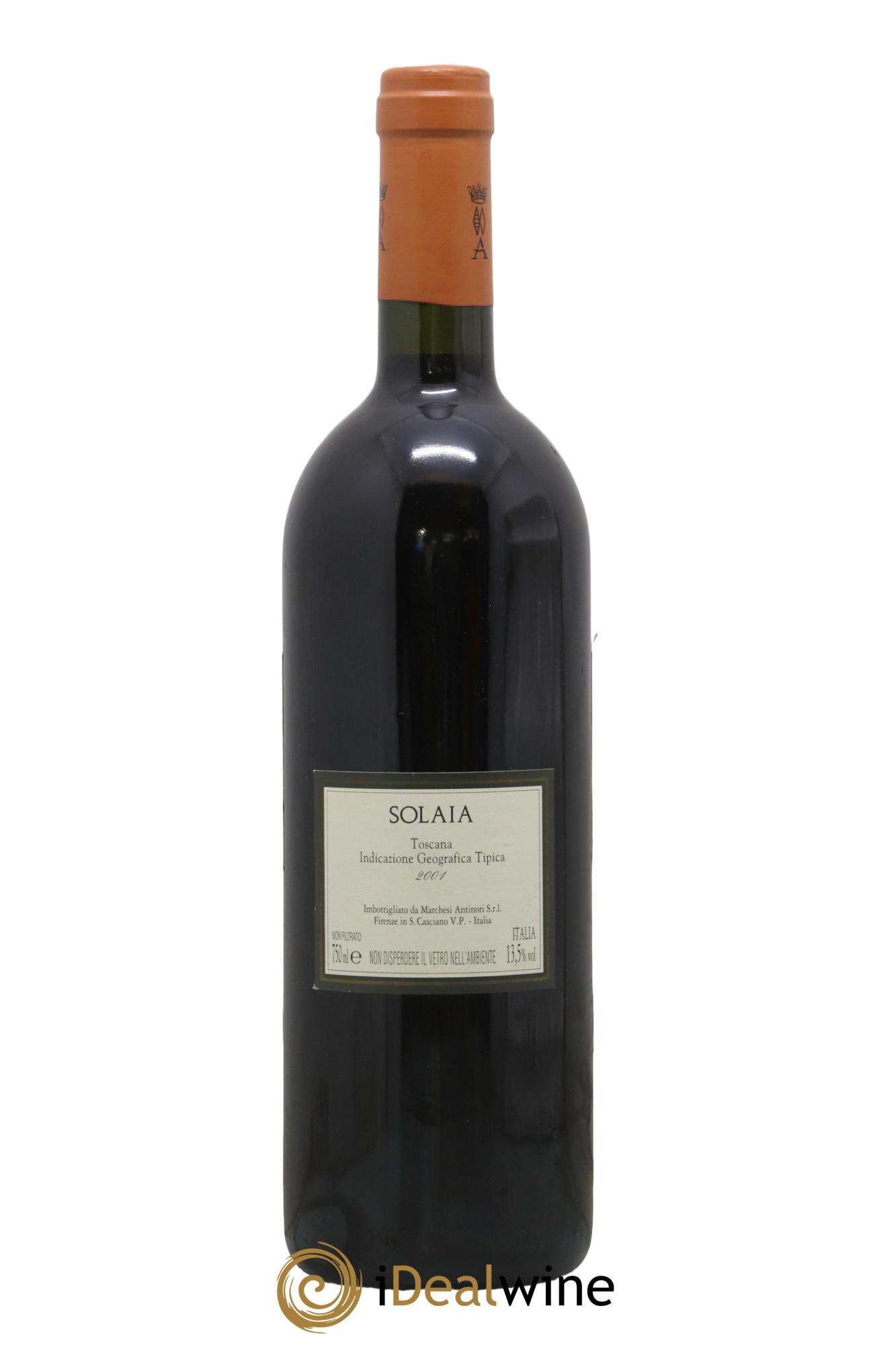 Toscana IGT Solaia Tenuta Tignanello - Marchesi Antinori 2001 - Lot of 1 bottle - 1