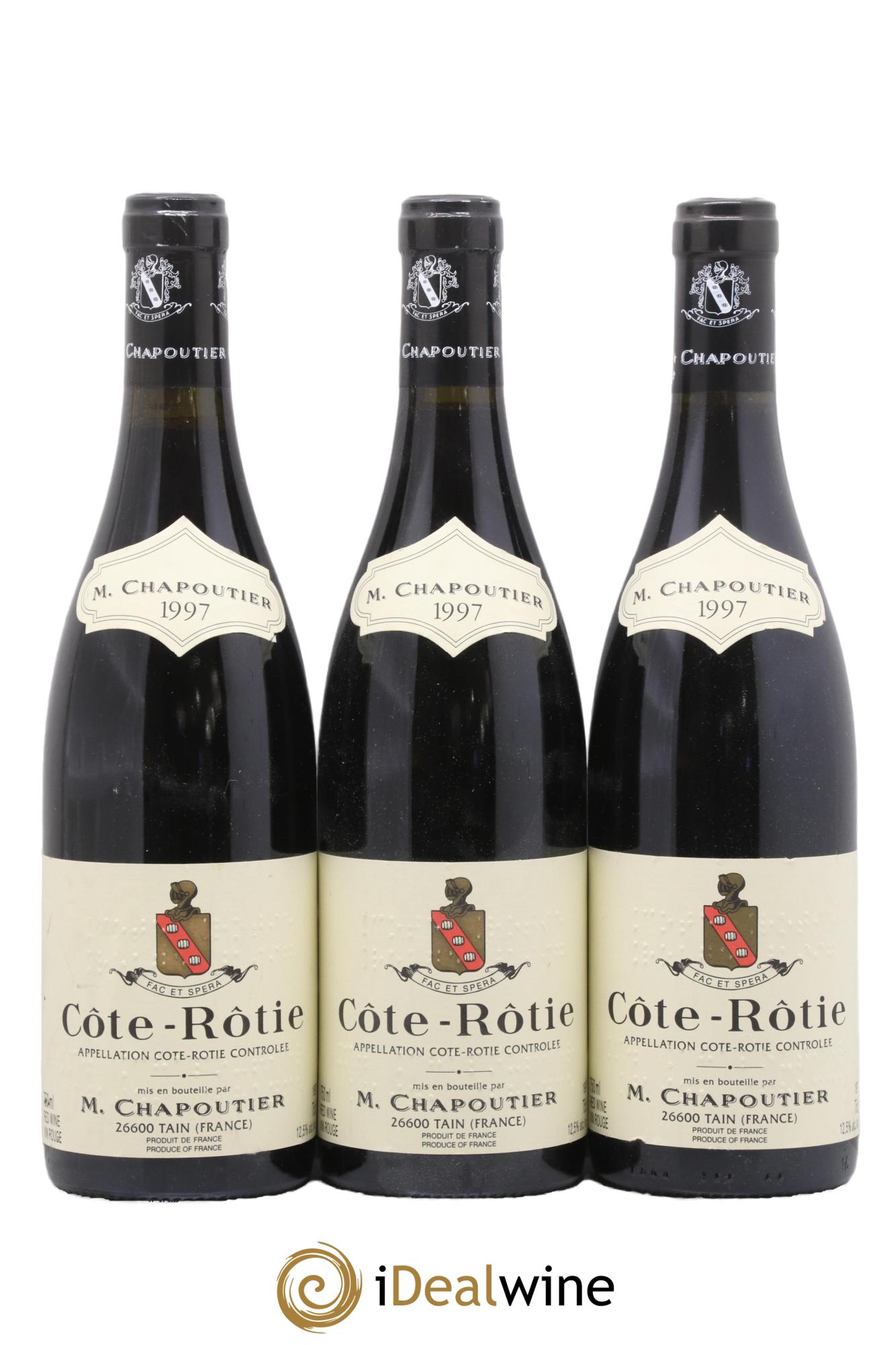 Côte-Rôtie Chapoutier 1997 - Lot de 3 bouteilles - 0