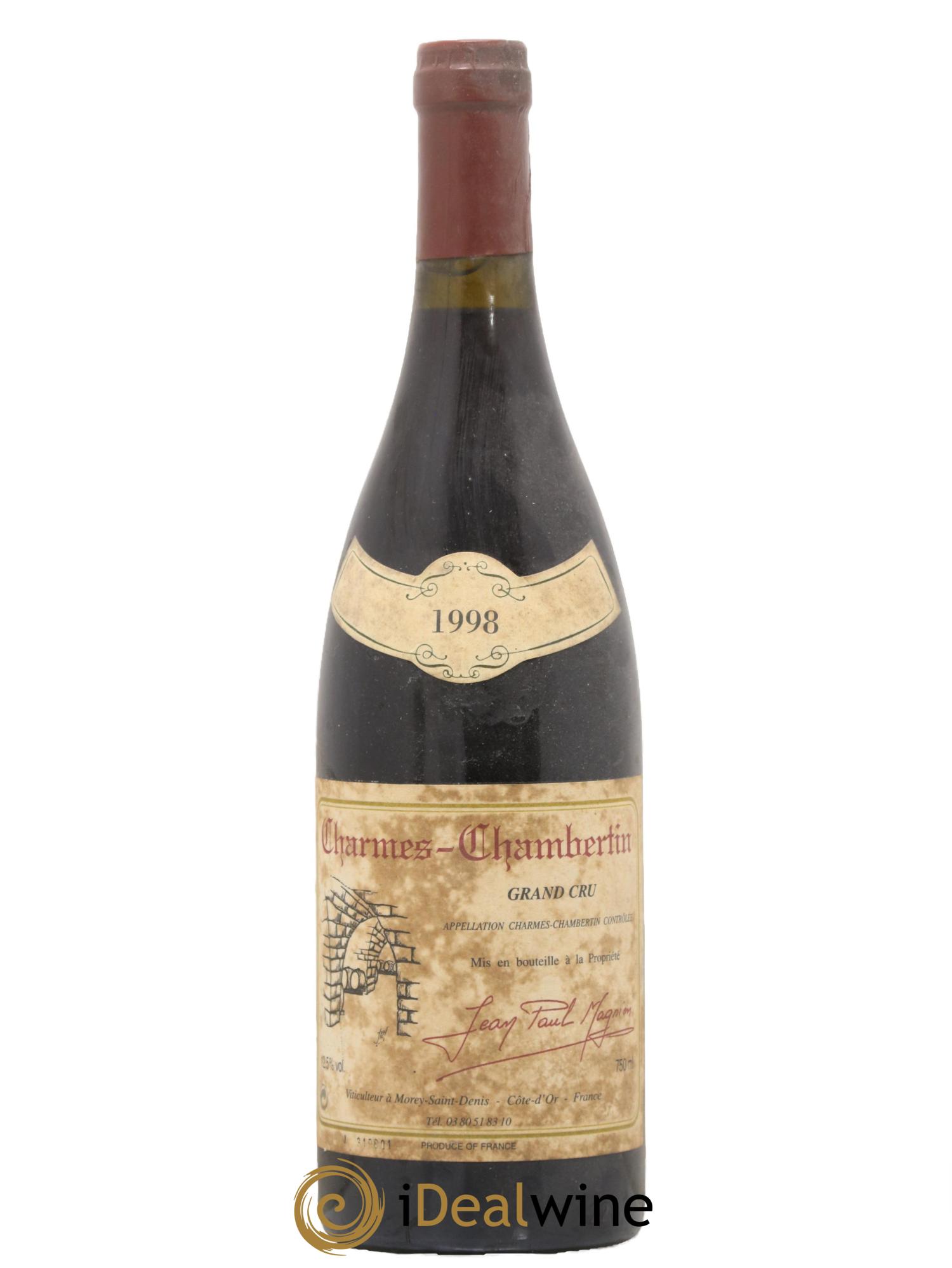 Charmes-Chambertin Grand Cru Jean-Paul Magnien 1998 - Lot de 1 bouteille - 0