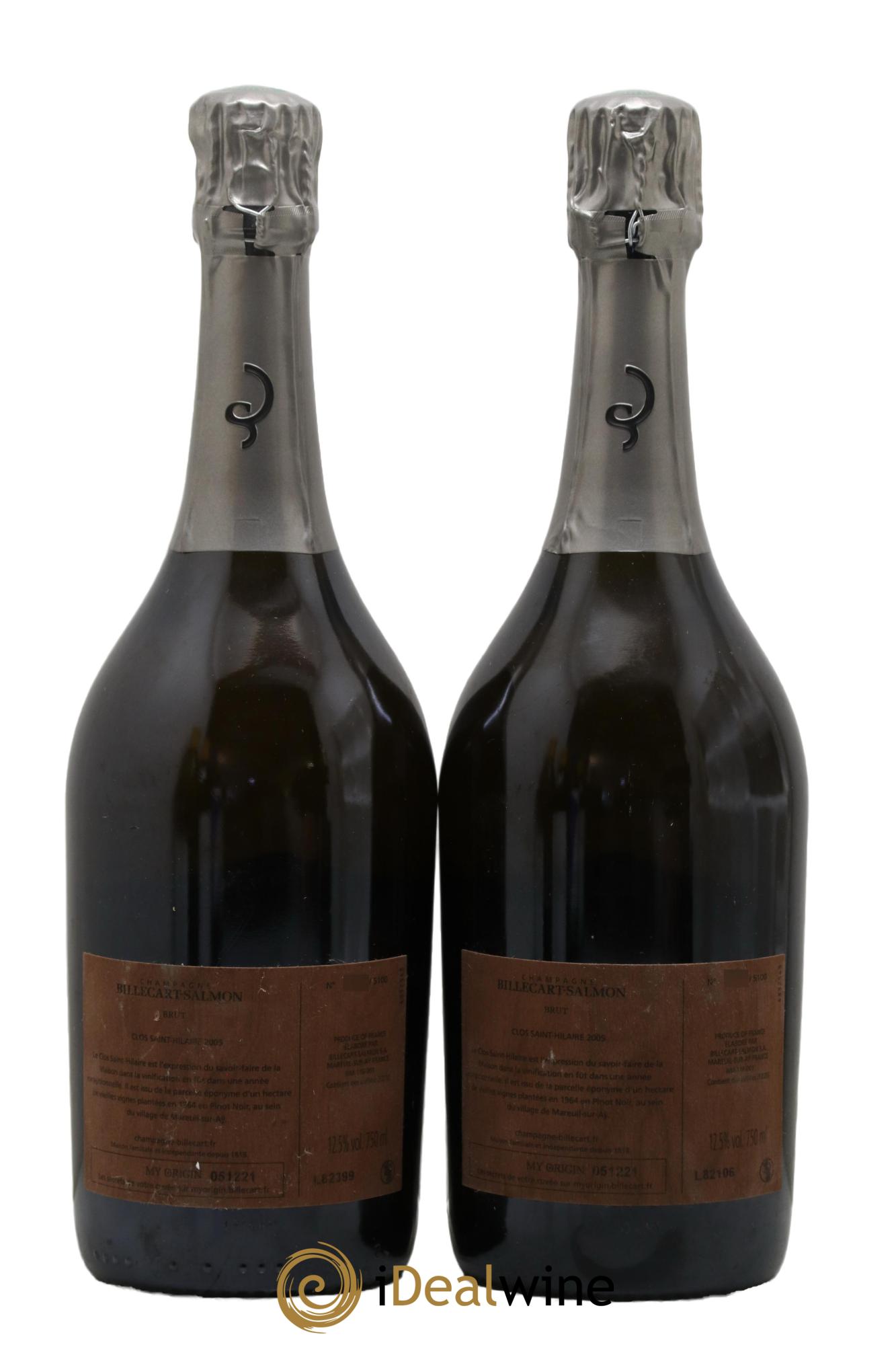 Le Clos Saint-Hilaire  Billecart-Salmon 2005 - Posten von 2 Flaschen - 1