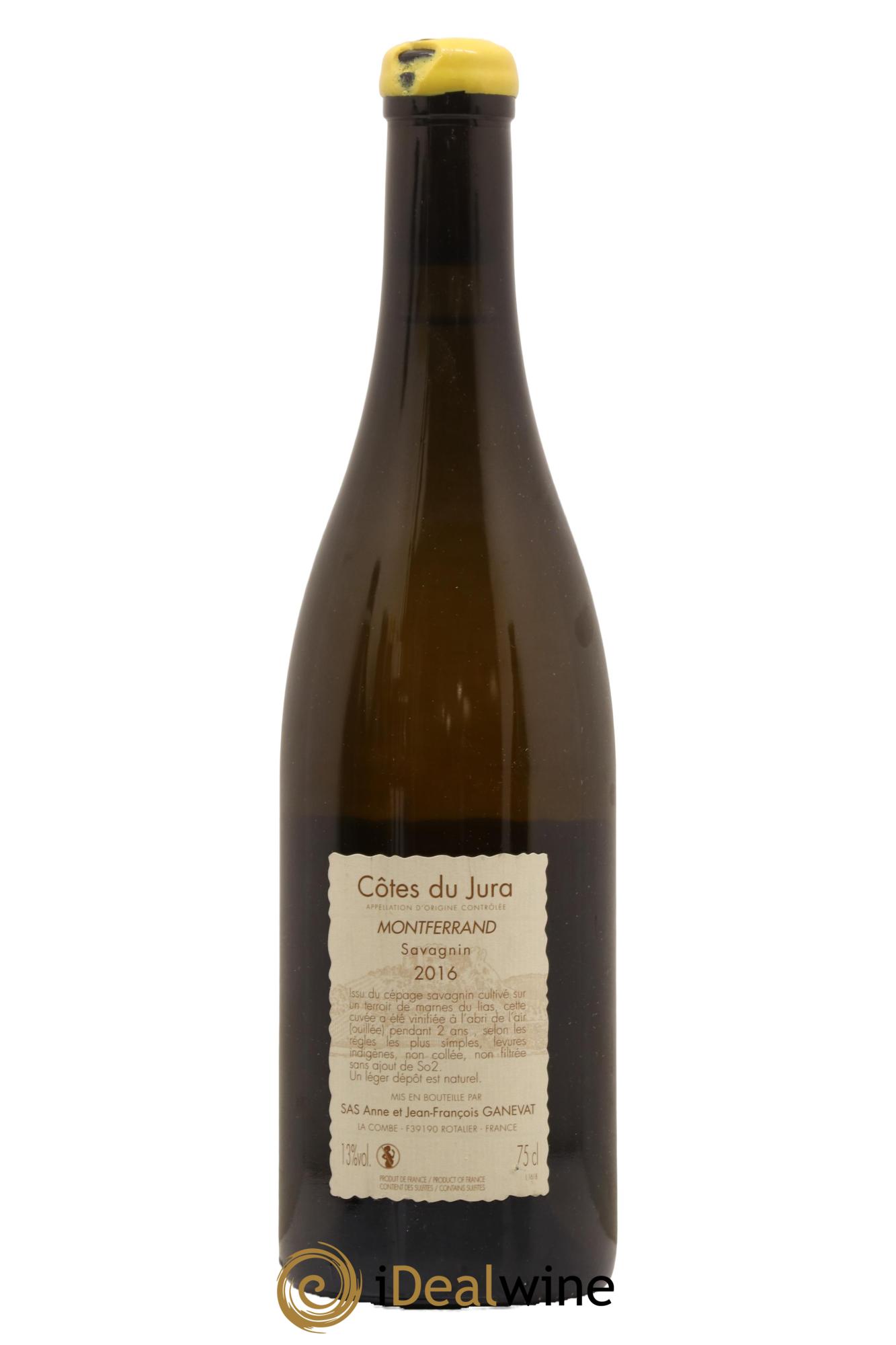 Côtes du Jura Montferrand savagnin Anne et Jean François Ganevat 2016 - Lotto di 1 bottiglia - 1