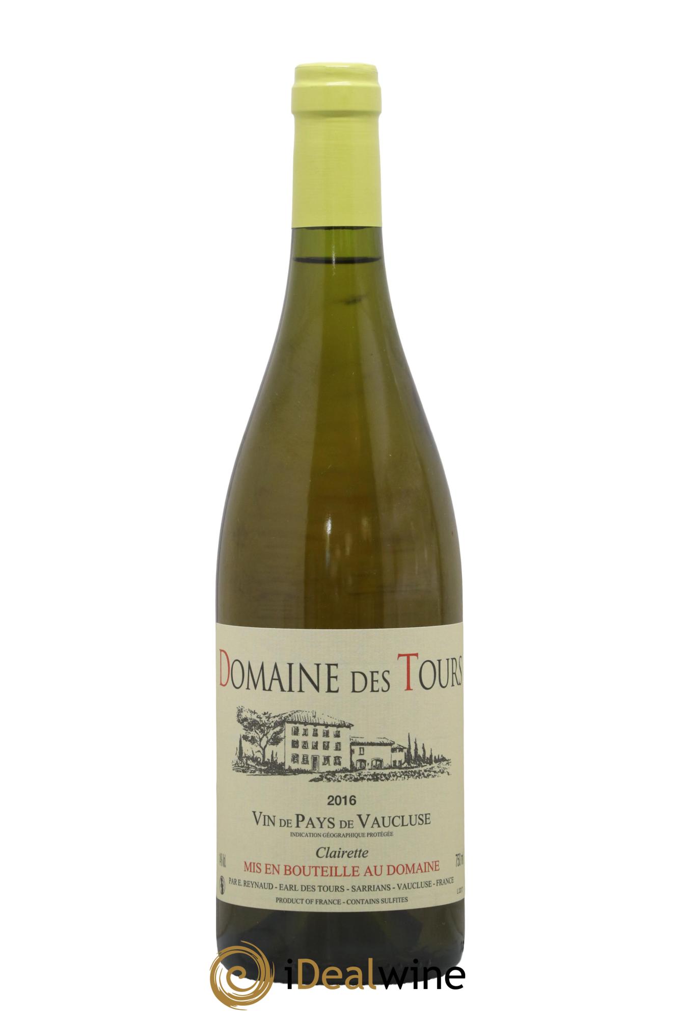 Vaucluse (Vin de Pays de Vaucluse) Domaine des Tours Emmanuel Reynaud Clairette 2016 - Posten von 1 Flasche - 0