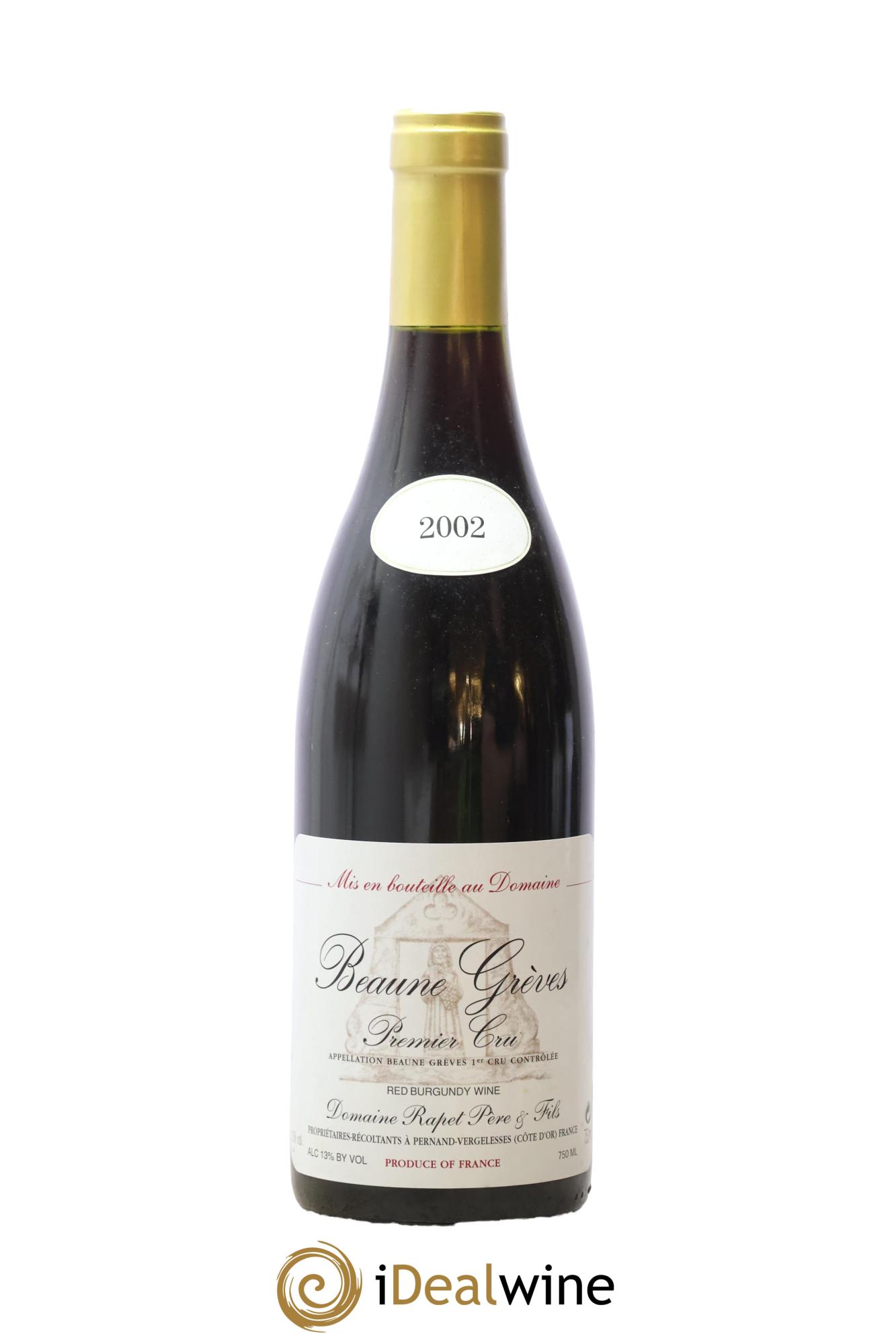 Beaune 1er Cru Grèves Rapet Père & Fils 2002 - Lot de 1 bouteille - 0