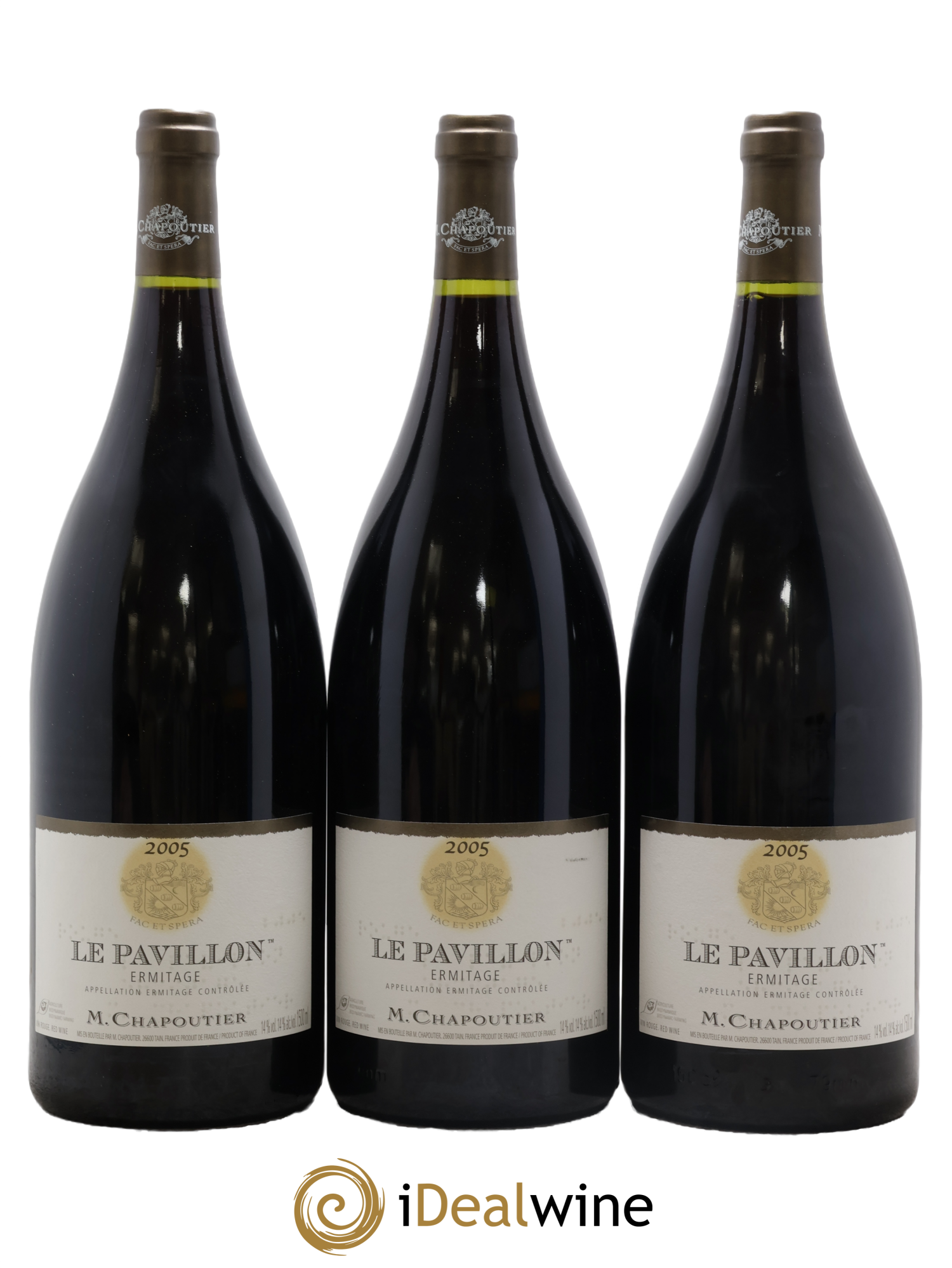 Hermitage Ermitage Le Pavillon Chapoutier 2005 - Posten von 3 Magnum - 0