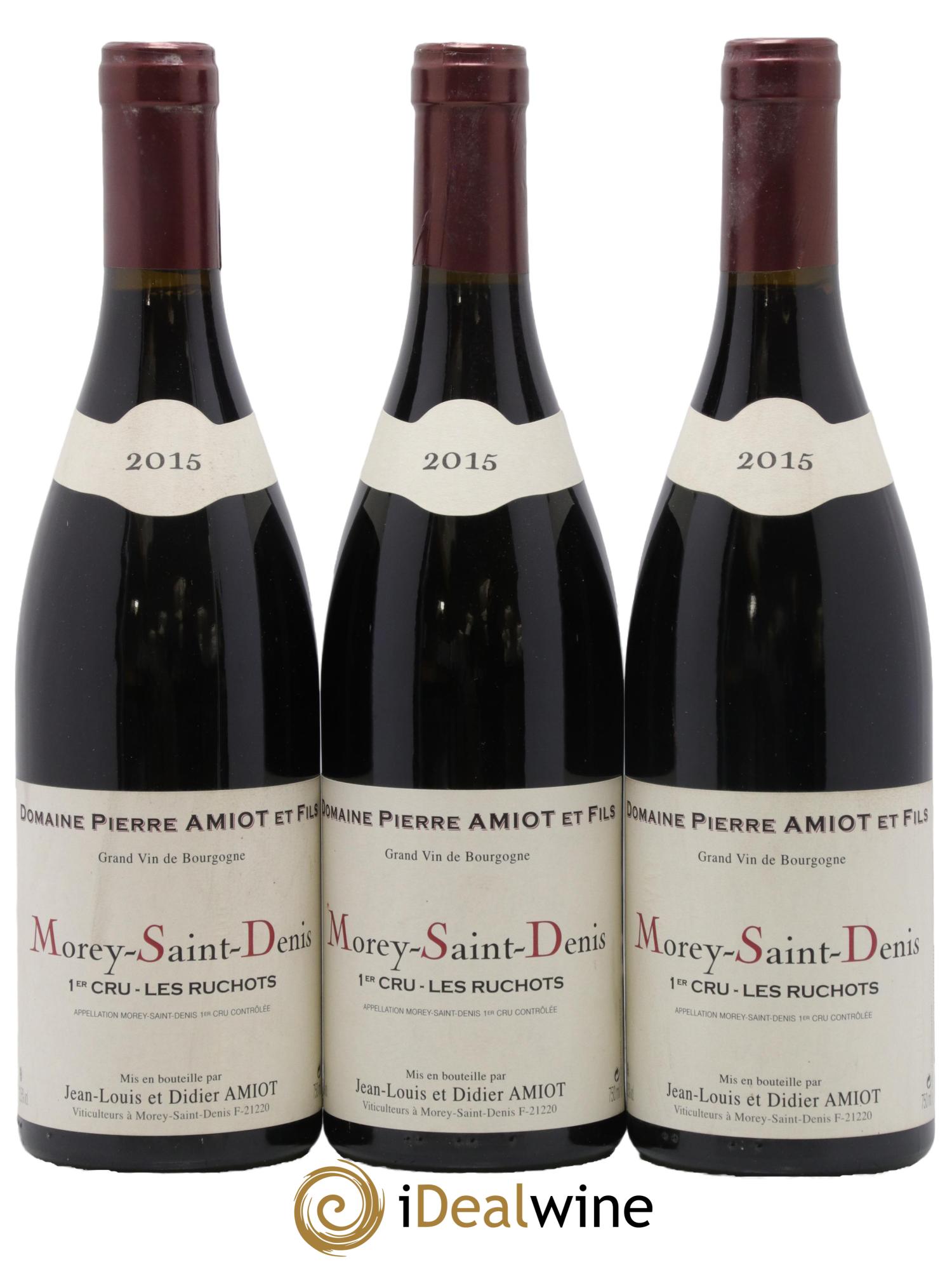Morey-Saint-Denis 1er Cru Les Ruchots Pierre Amiot et Fils (Domaine) 2015 - Lot de 3 bouteilles - 0