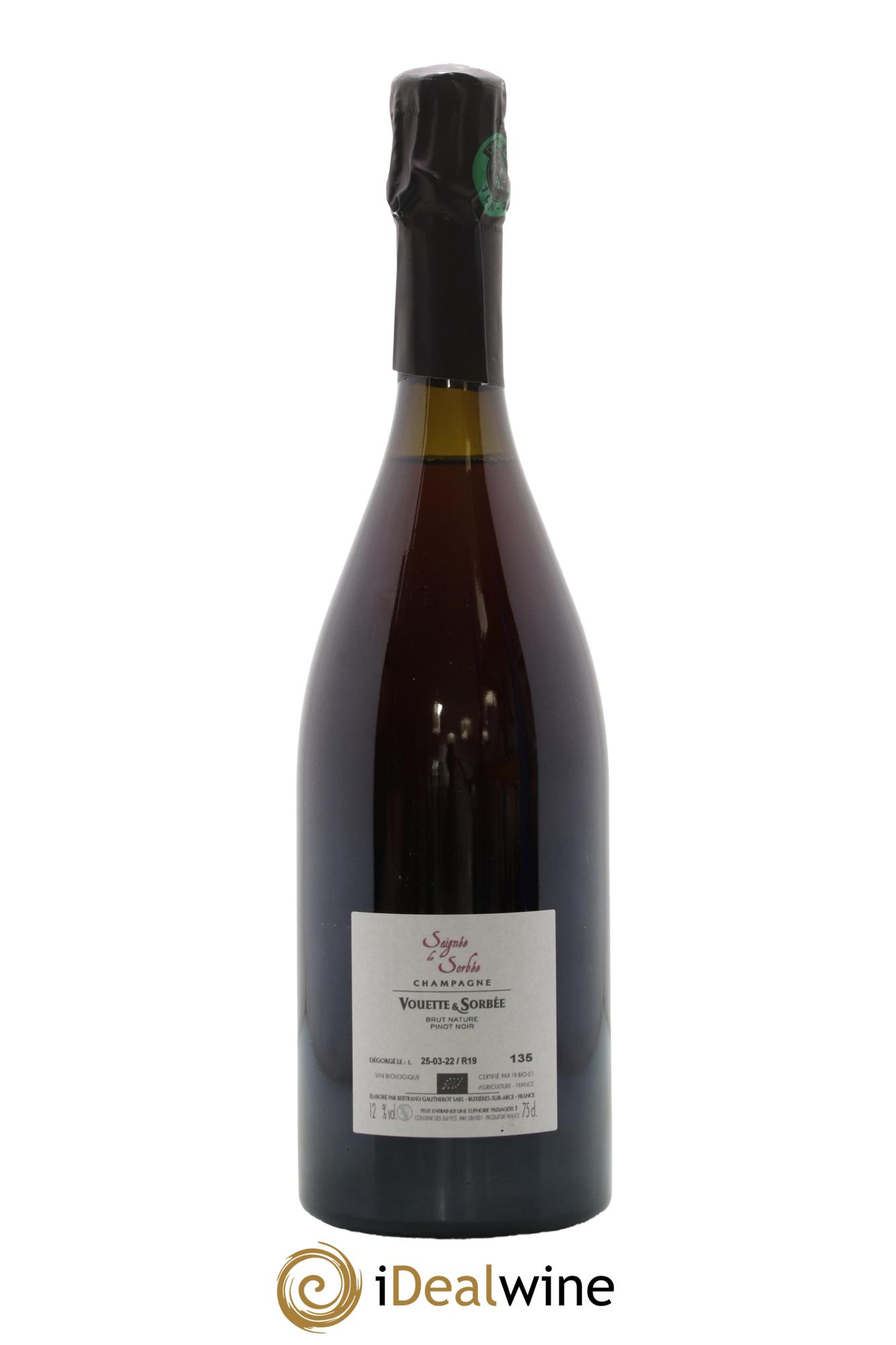 Saignée de Sorbée Extra-Brut Vouette et Sorbée 2019 - Lot of 1 bottle - 1