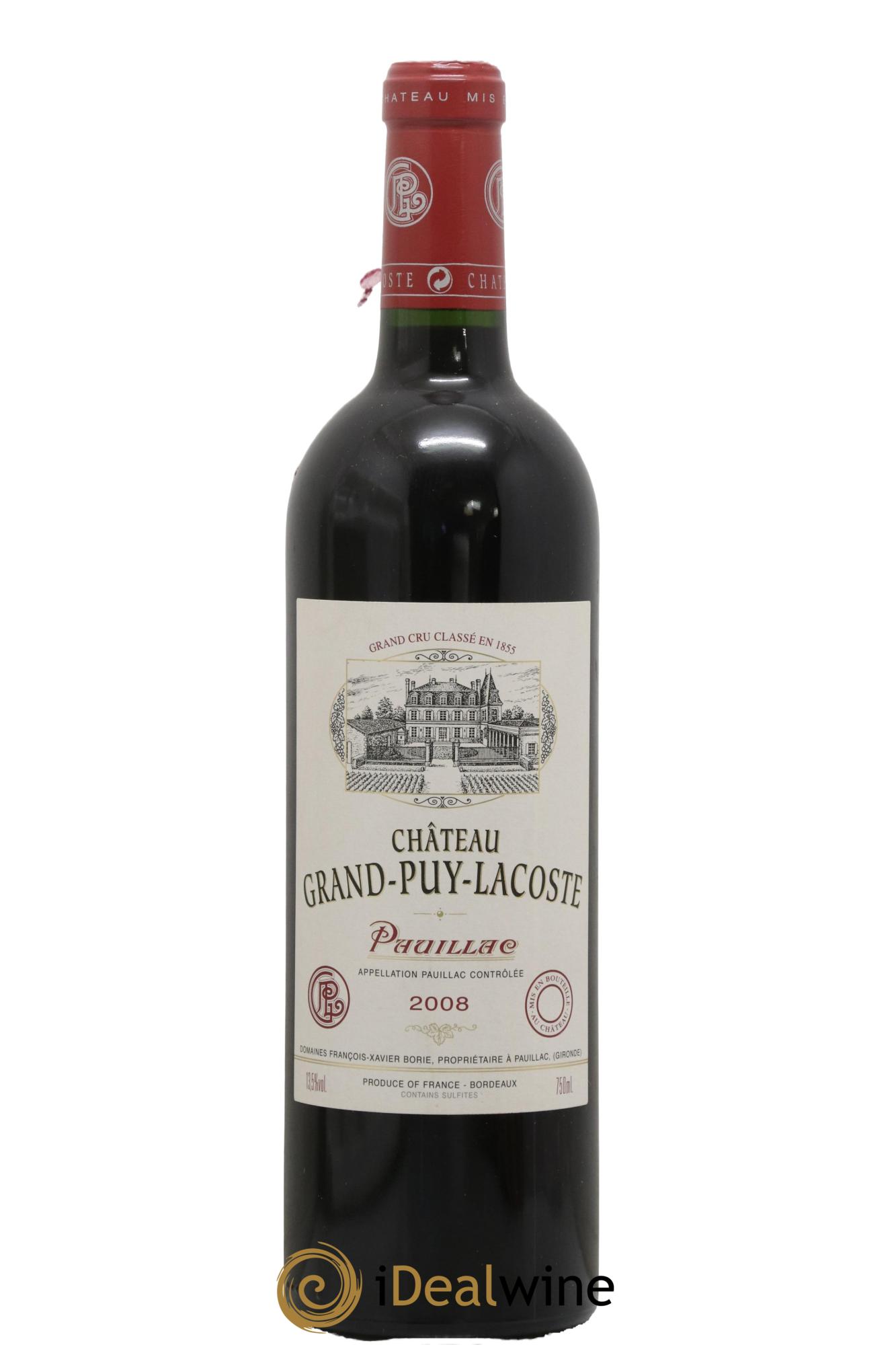 Château Grand Puy Lacoste 5ème Grand Cru Classé 2008 - Lot of 1 bottle - 0
