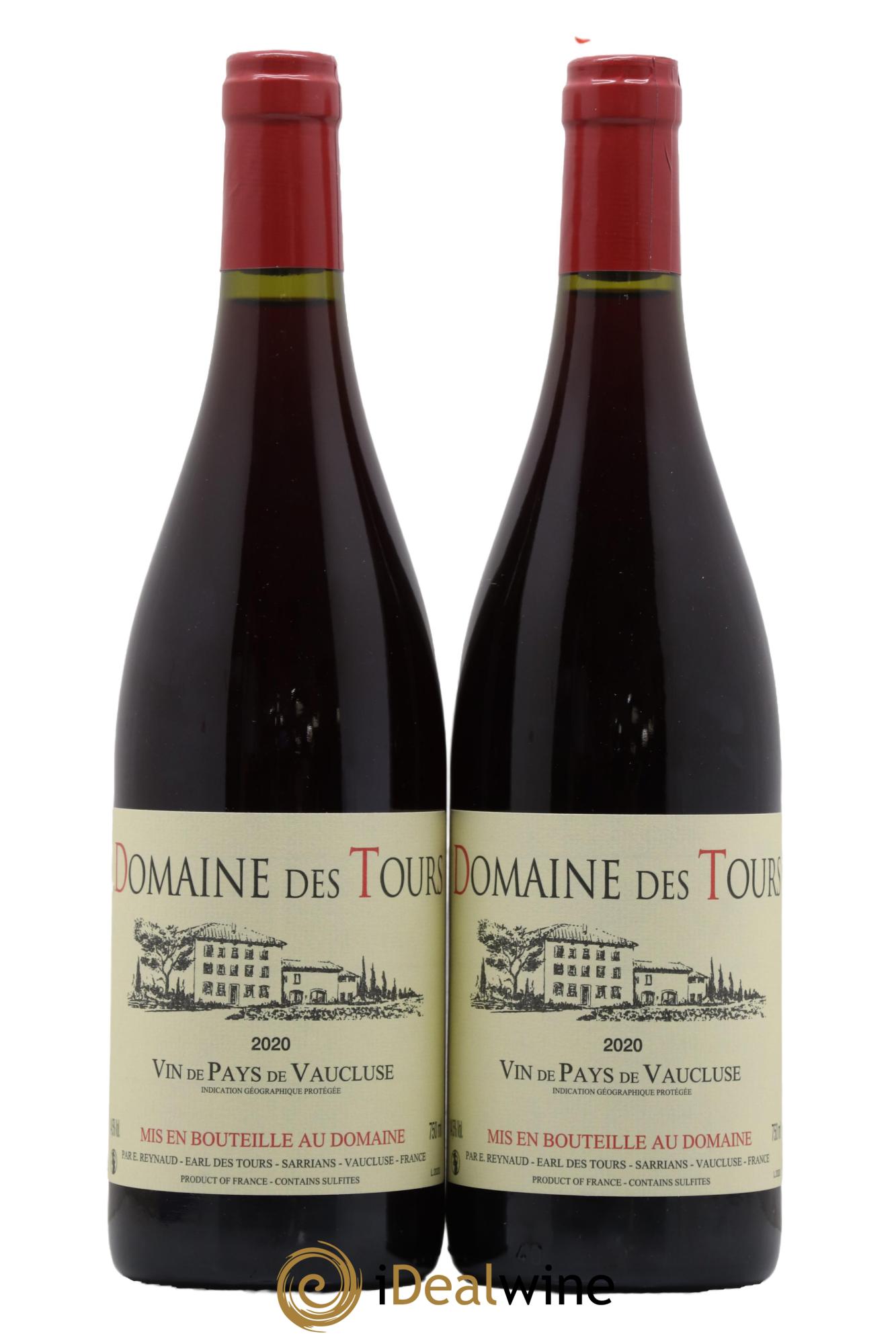 Vaucluse (Vin de Pays de Vaucluse) Domaine des Tours Emmanuel Reynaud 2020 - Lot de 2 bouteilles - 0