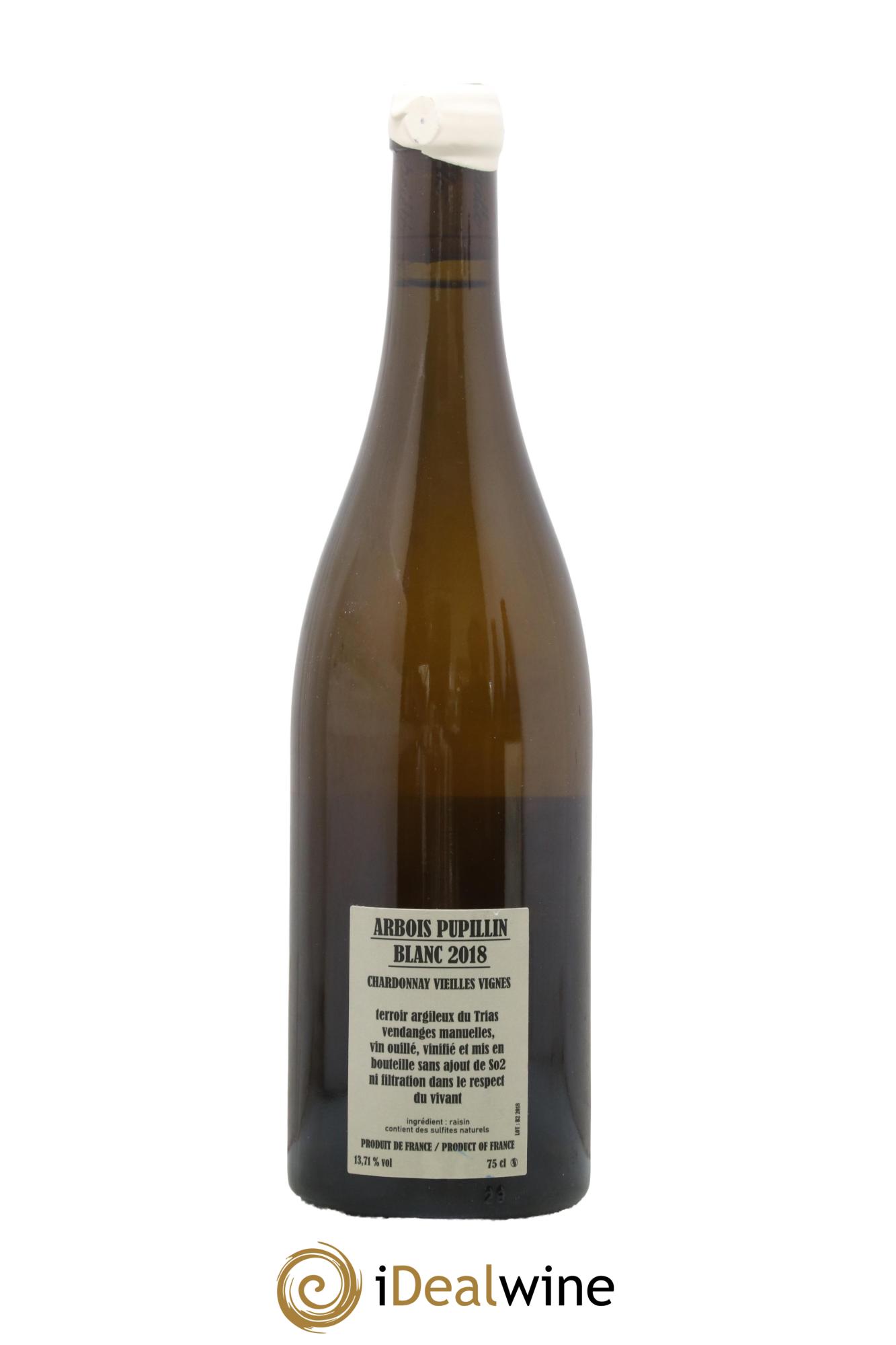 Arbois Pupillin Chardonnay Vieilles vignes Adeline Houillon & Renaud Bruyère 2018 - Lot de 1 bouteille - 1