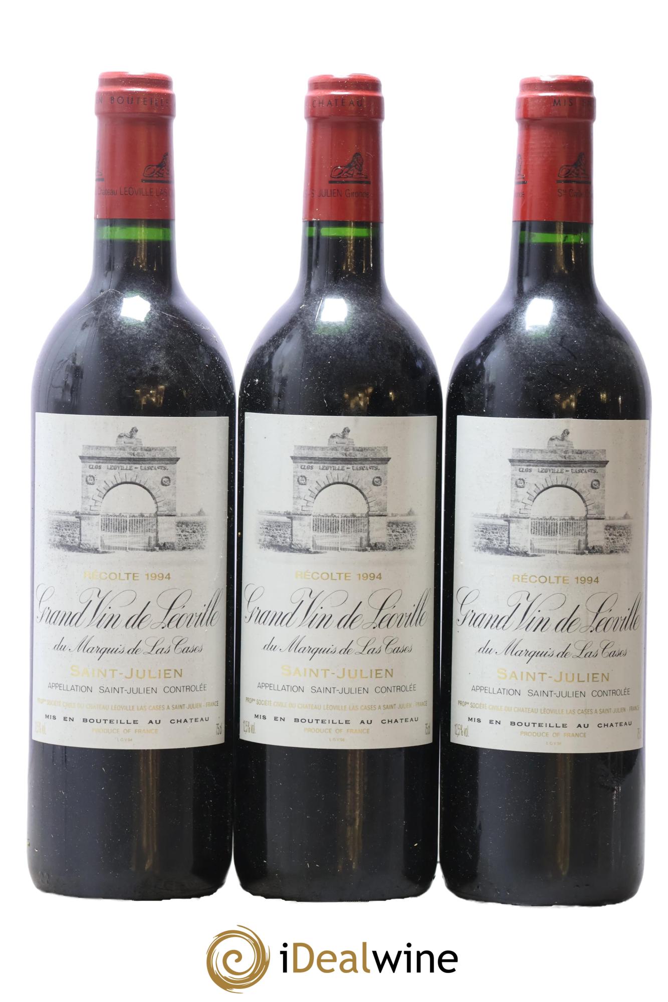 Château Léoville Las Cases 2ème Grand Cru Classé 1994 - Lot of 3 bottles - 0