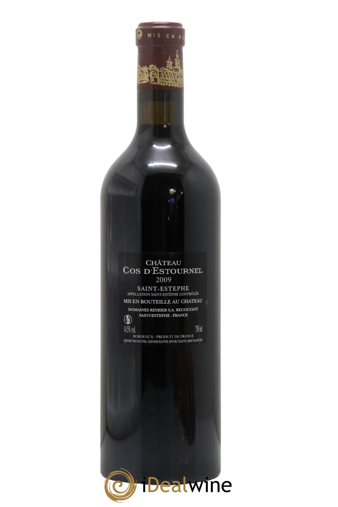 Cos d'Estournel 2ème Grand Cru Classé 2009 - Posten von 1 Flasche - 1