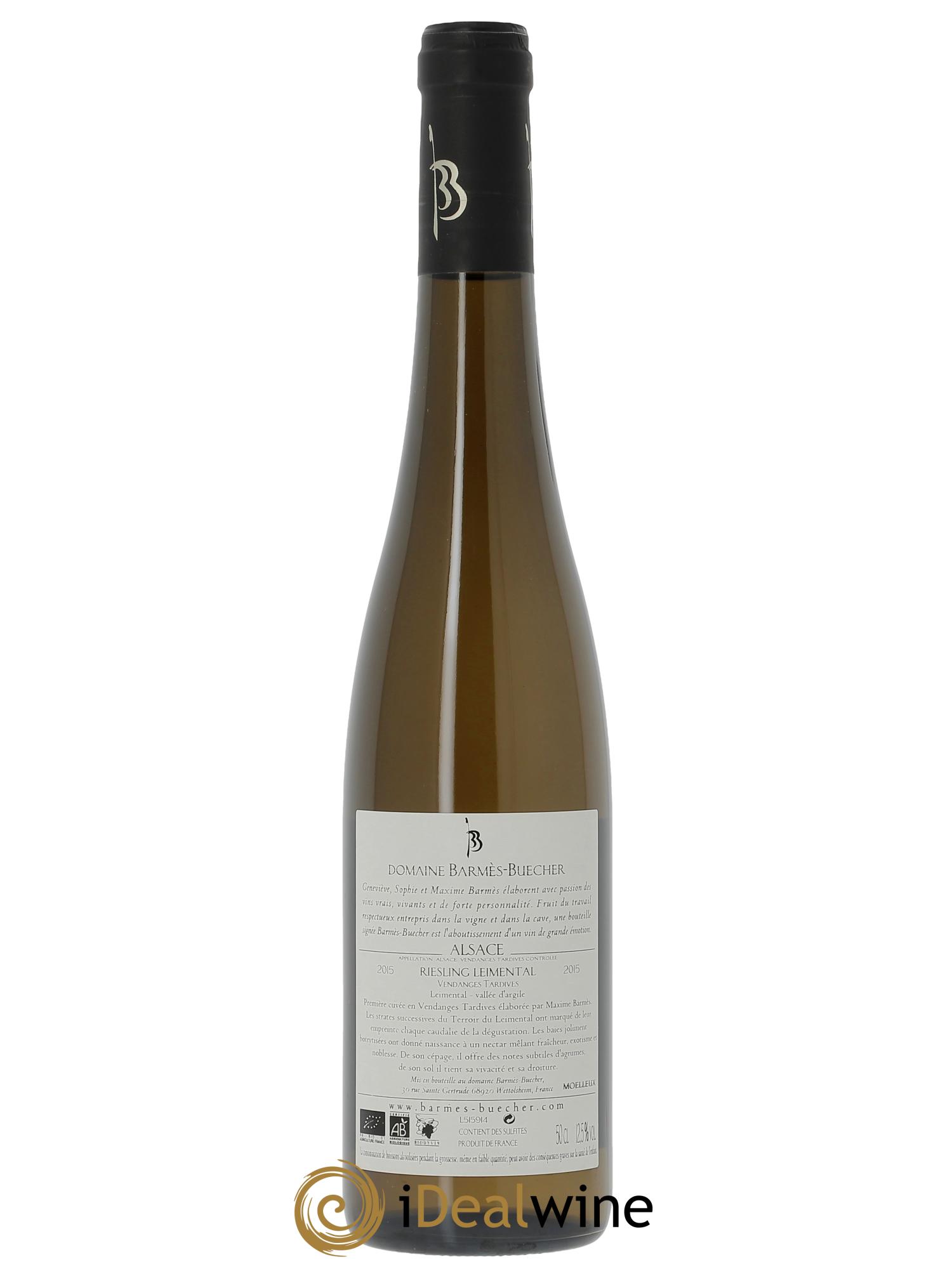 Alsace Riesling Leimental Vendanges Tardives Barmes-Buecher  2015 - Lotto di 1 bottiglia - 1