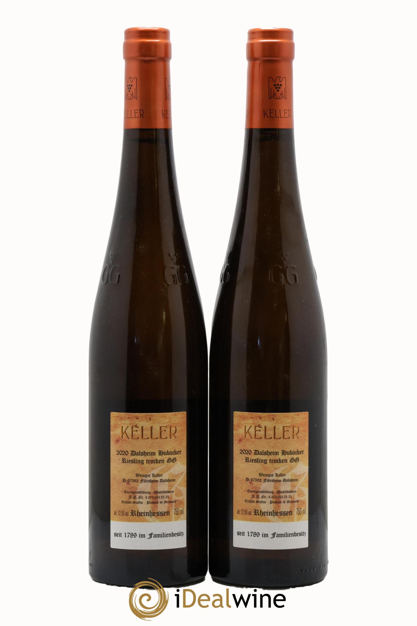 Riesling Trocken GG Dalsheim Hubacker Keller 2020 - Lot de 2 bouteilles - 1