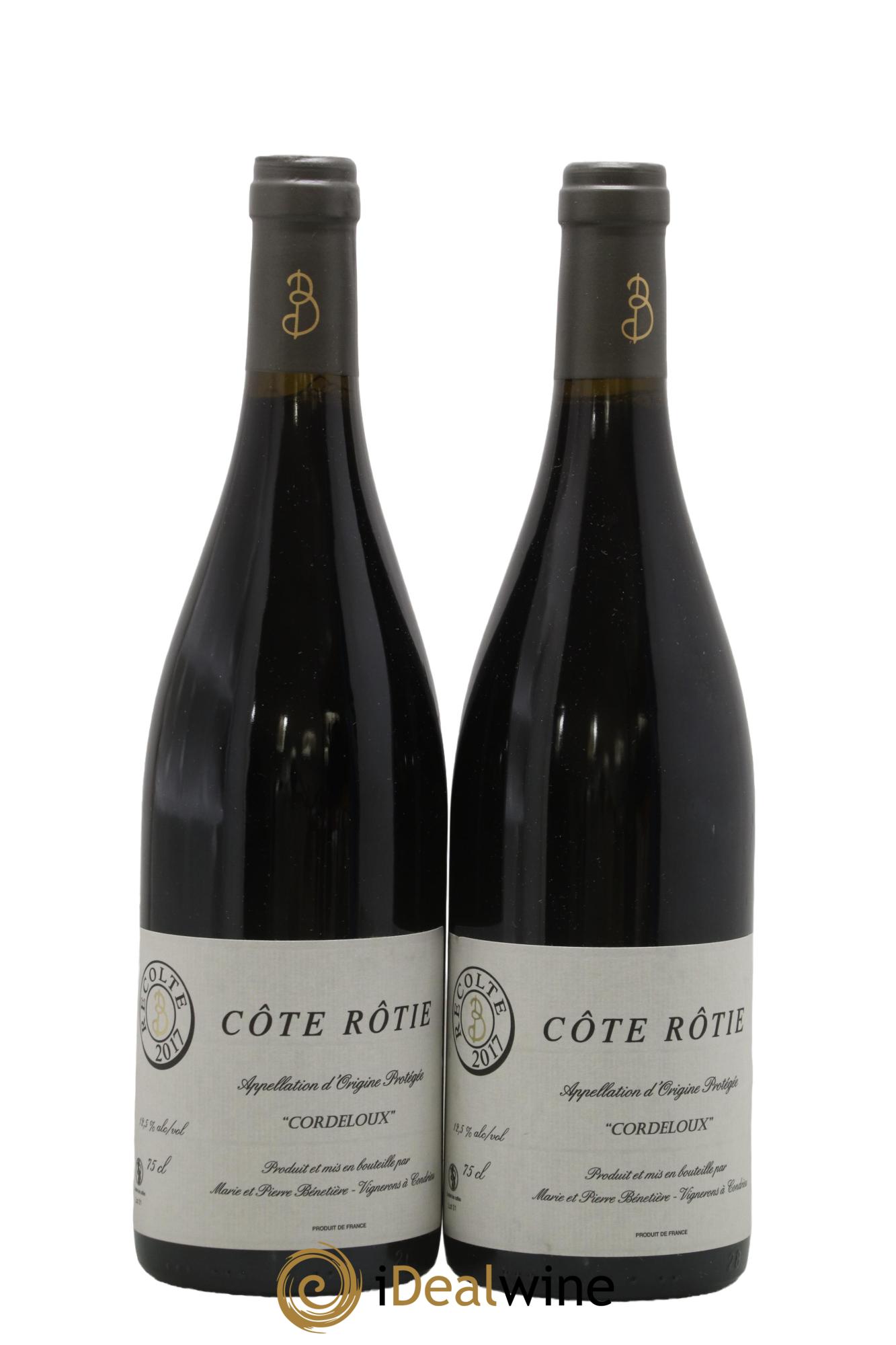 Côte-Rôtie Cordeloux Marie et Pierre Bénetière (Domaine) 2017 - Lot of 2 bottles - 0